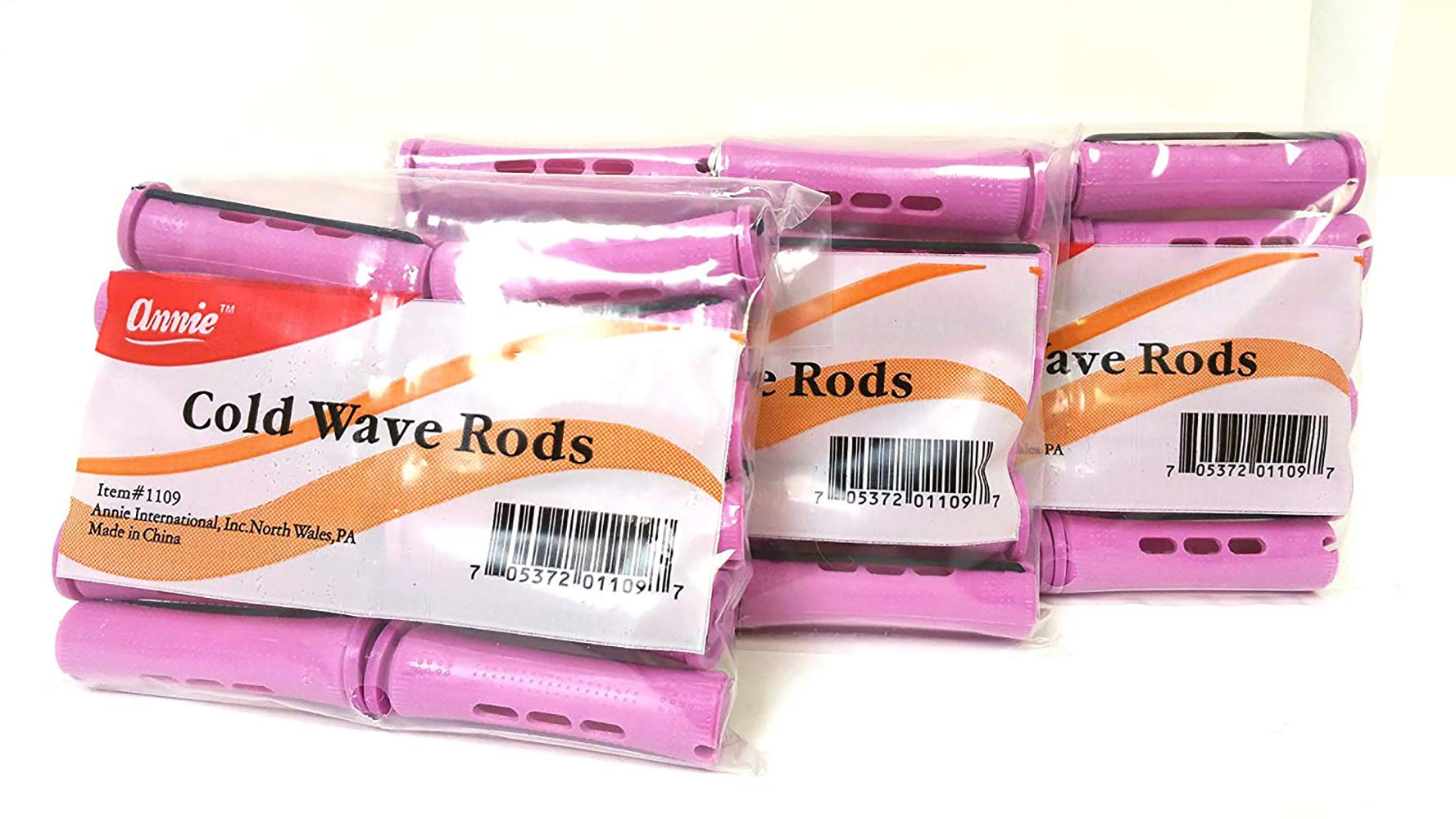3 Packs Of Annie Cold Wave Rods (Short) #1109 6Pcs/Pack