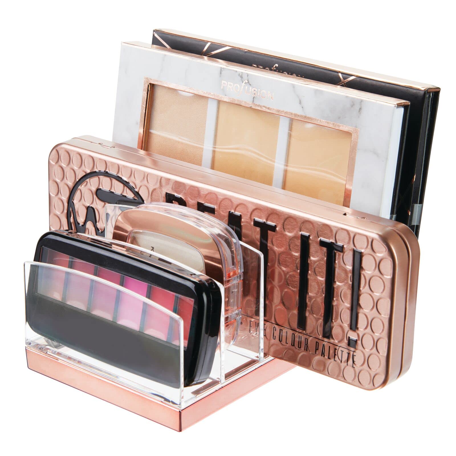 Mdesign Plastic Makeup Organizer For Bathroom Countertops, Vanities, Cabinets: Cosmetics Storage Solution For - Eyeshadow Palett