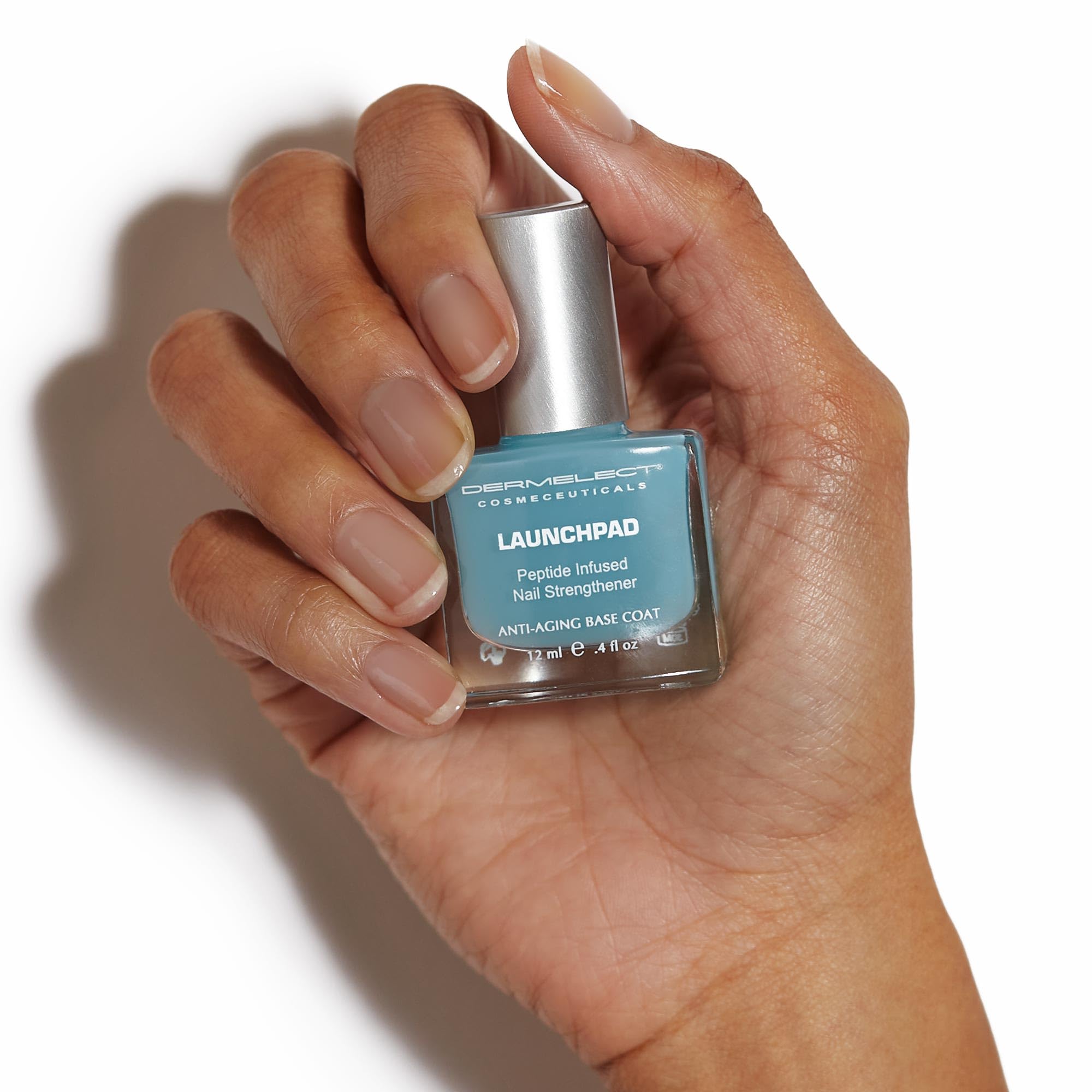 Dermelect Launchpad Nail Strengthener - Nailcare Base Coat with Keratin Protein Peptides, Strengthening, Hardening Protective Tr