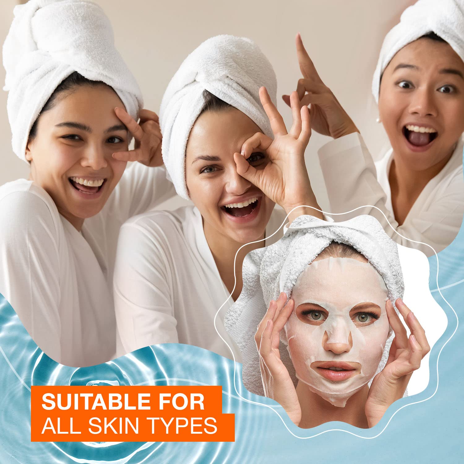 Natural Chemist Collagen & Manuka Honey Sheet Face Mask - Moisturizing, Anti-Aging & Skin Firming, Hydrating & Balancing Sheet M