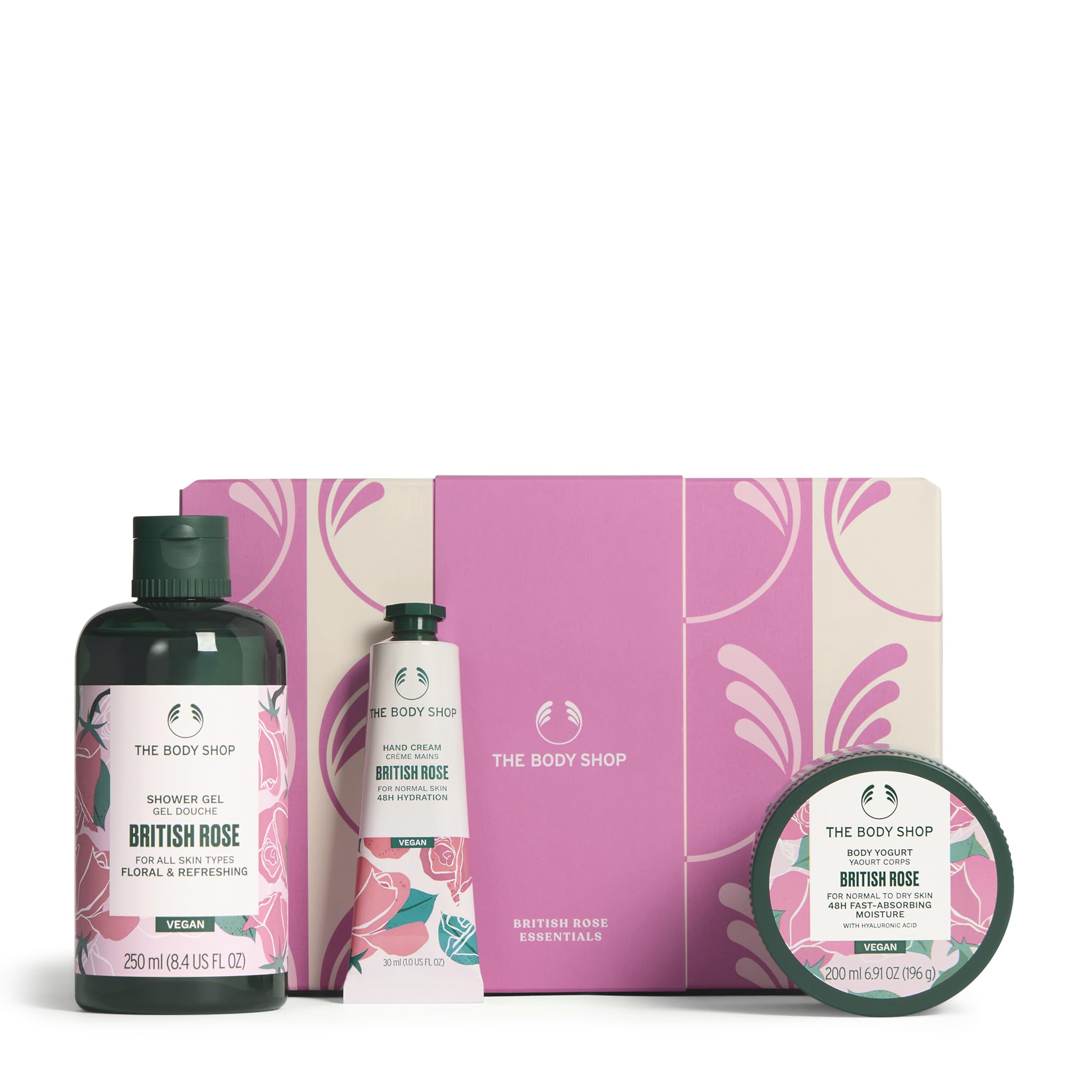 The Body Shop British Rose Gift Set | 3Piece Scented Body Care Routine