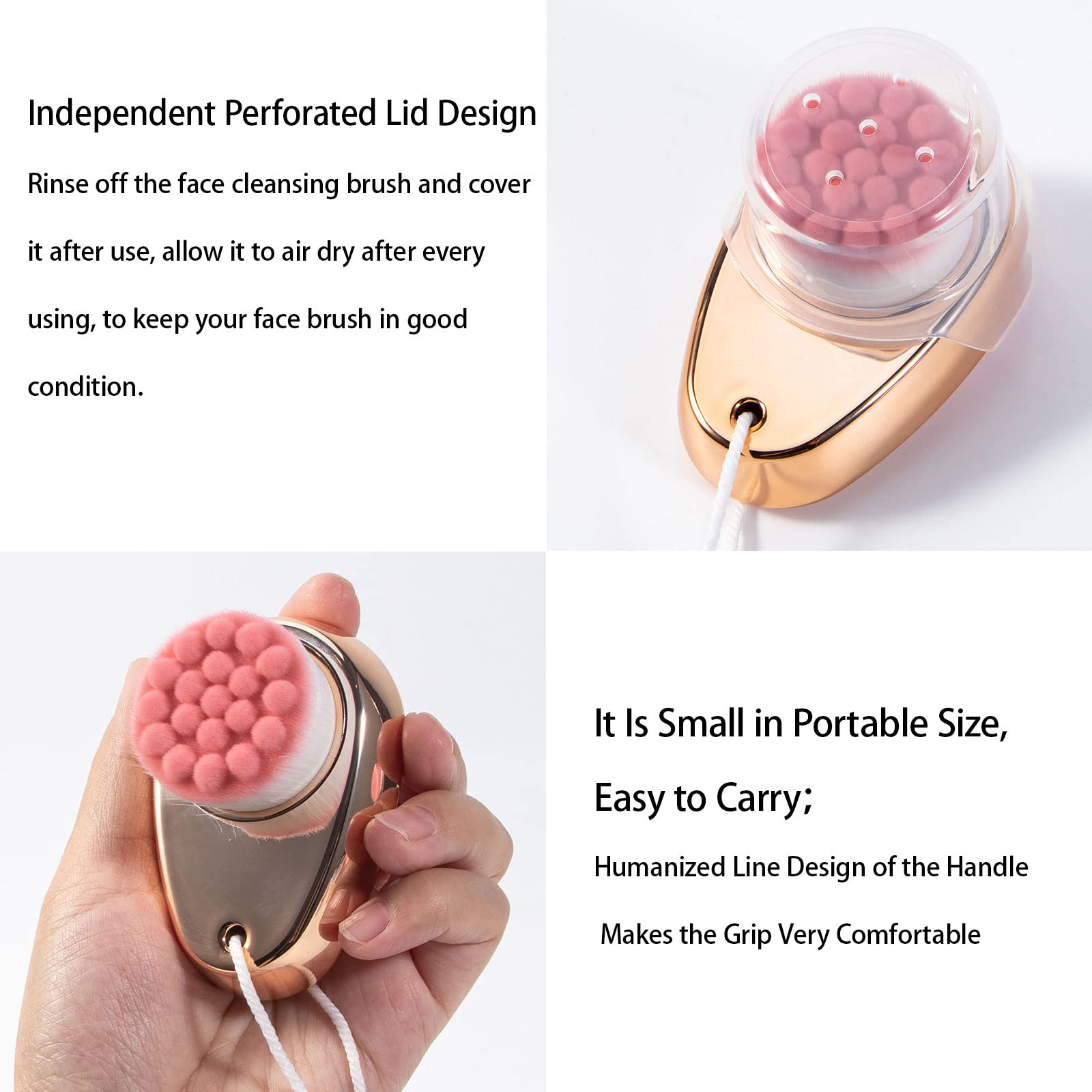 2 PCS Facial Cleansing Brush 2 in 1 for Face Exfoliation, Dual Sided Silicone Face Scrubber Soft Microfiber Face Scrub Brush for