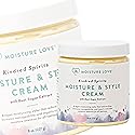 Moisture & Style Cream For Curly Hair. Natural Hair Definer And Enhancer Curling Cream Product. Moisturizer, Reduce Frizz & Incr
