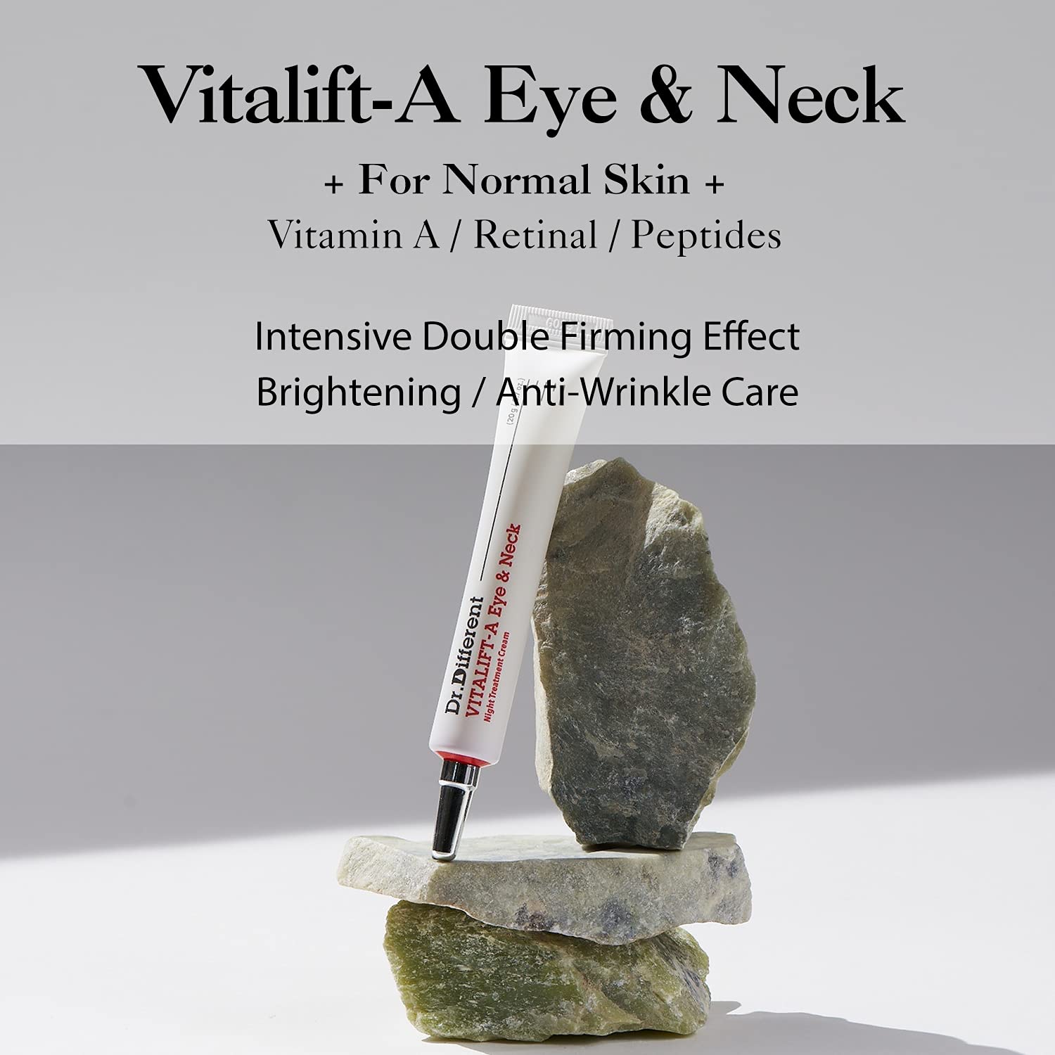 Dr.Different VITALIFT-A Eye & Neck Retinal 0.025% - Anti-Aging & Anti-Wrinkle Treatment for Night Spot & Aging Skin with Peptide