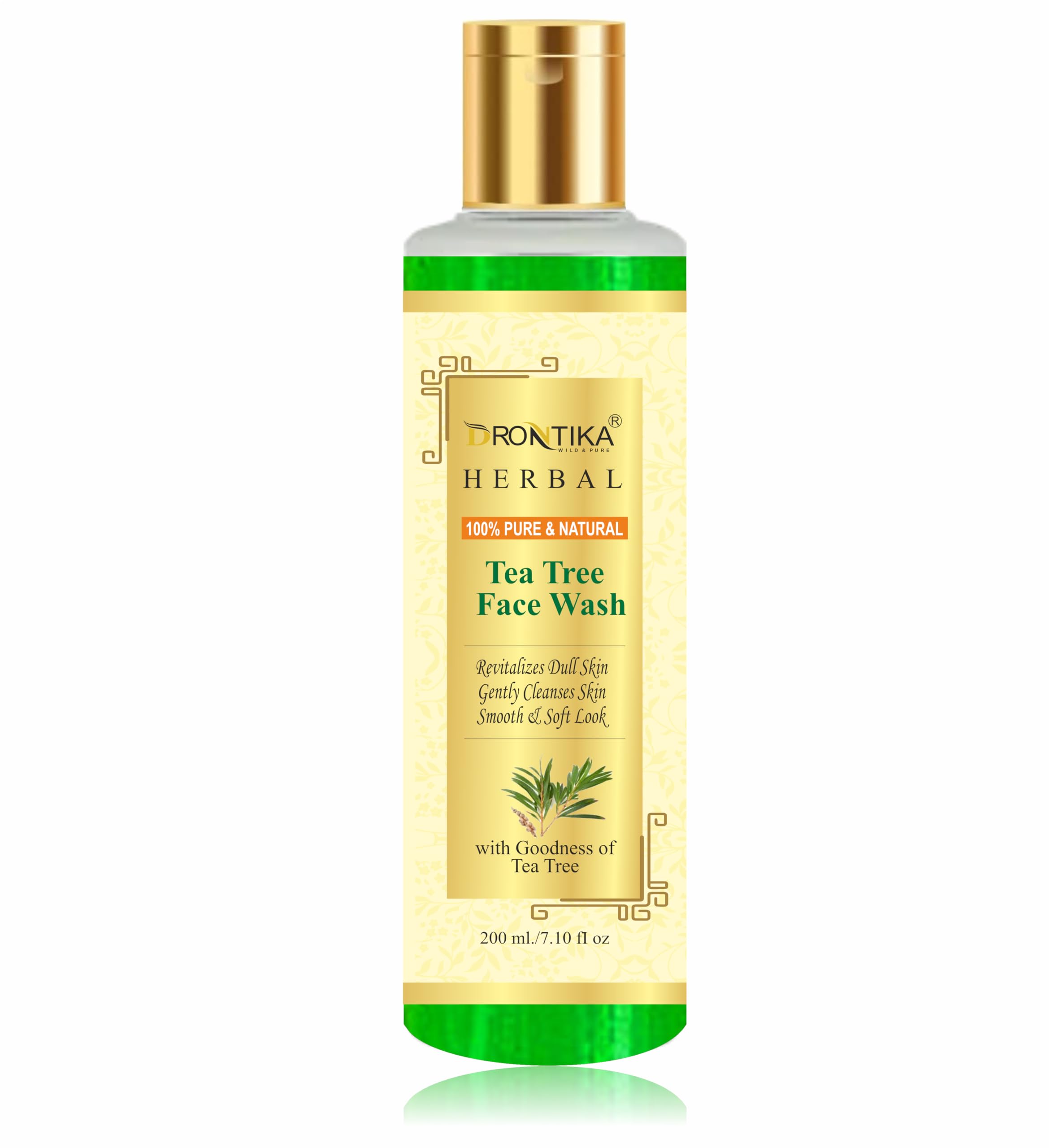 Drontika Tea Tree Herbal Face Wash For Acne & Pimples Wash 200 Ml  For Normal & Dry Skin