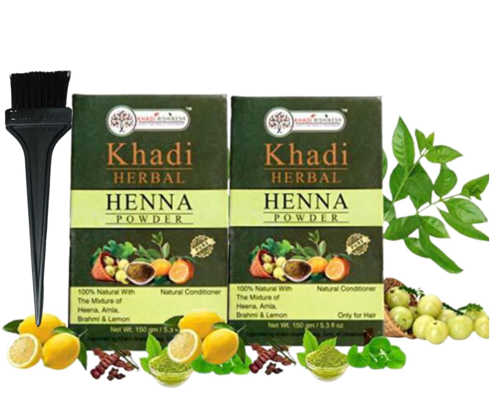 Khadi Rishikesh Herbal 100% Henna / Mehandi Powder Natural Henna Powder For Hair Colour & GrowthReducing Dandruff  Paraben & 