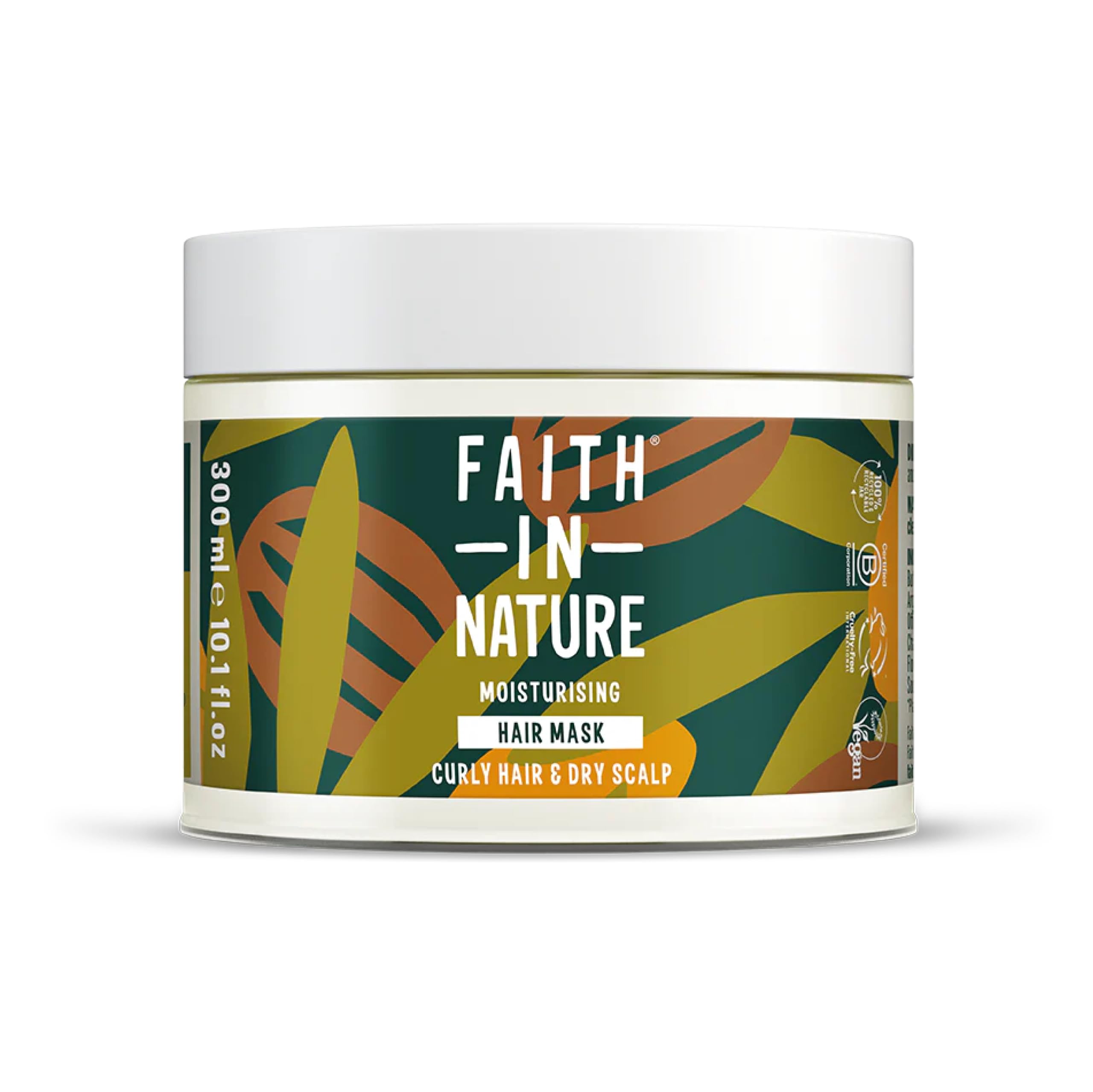 FAITH IN NATURE Natural Hair Mask - Vegan & Cruelty Free, No SLS or Parabens - 10.14 fl oz, Shea & Argan
