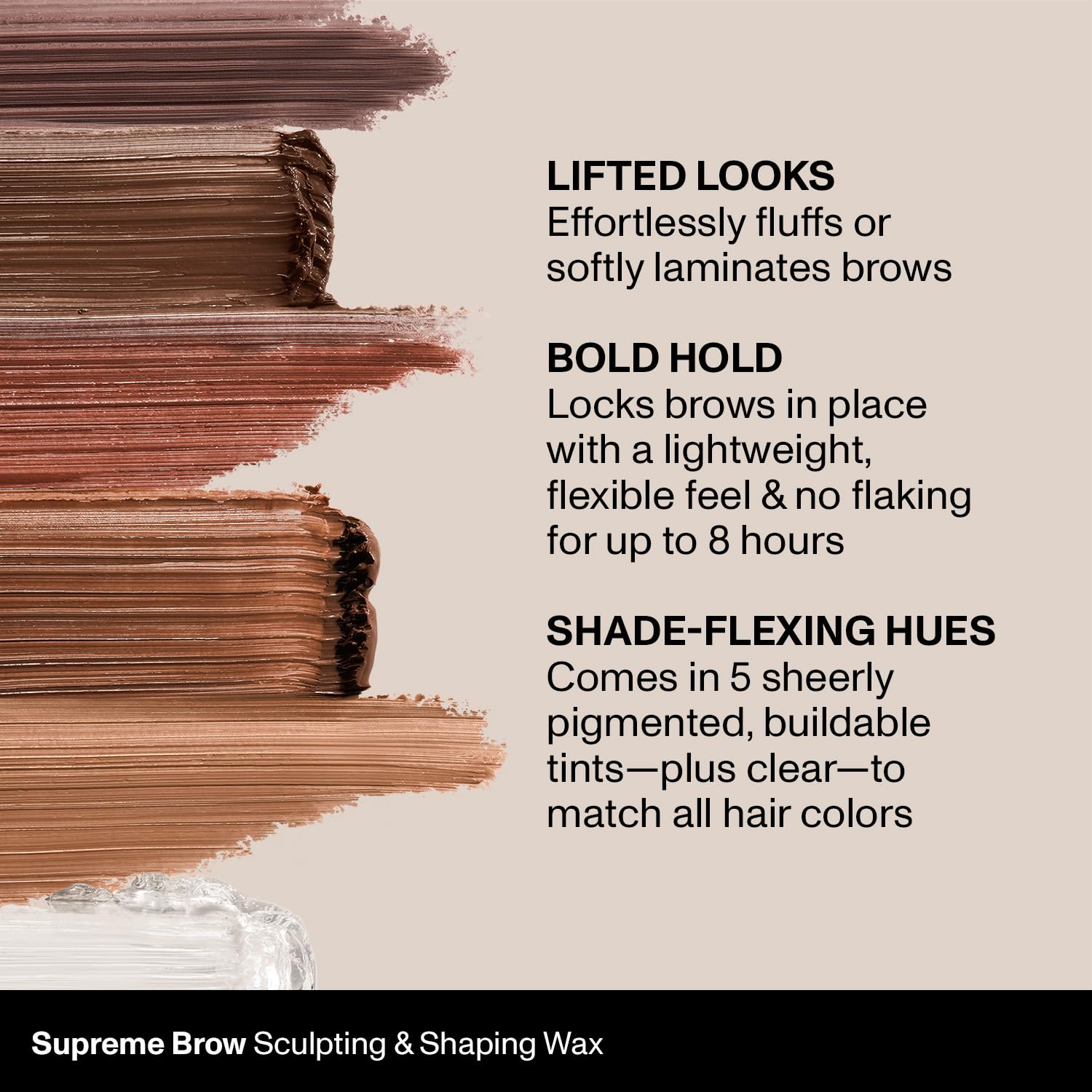MORPHE Supreme Brow Wax - Long-Lasting, Water-Resistant Eyebrow Wax - Clear, 0.21 oz