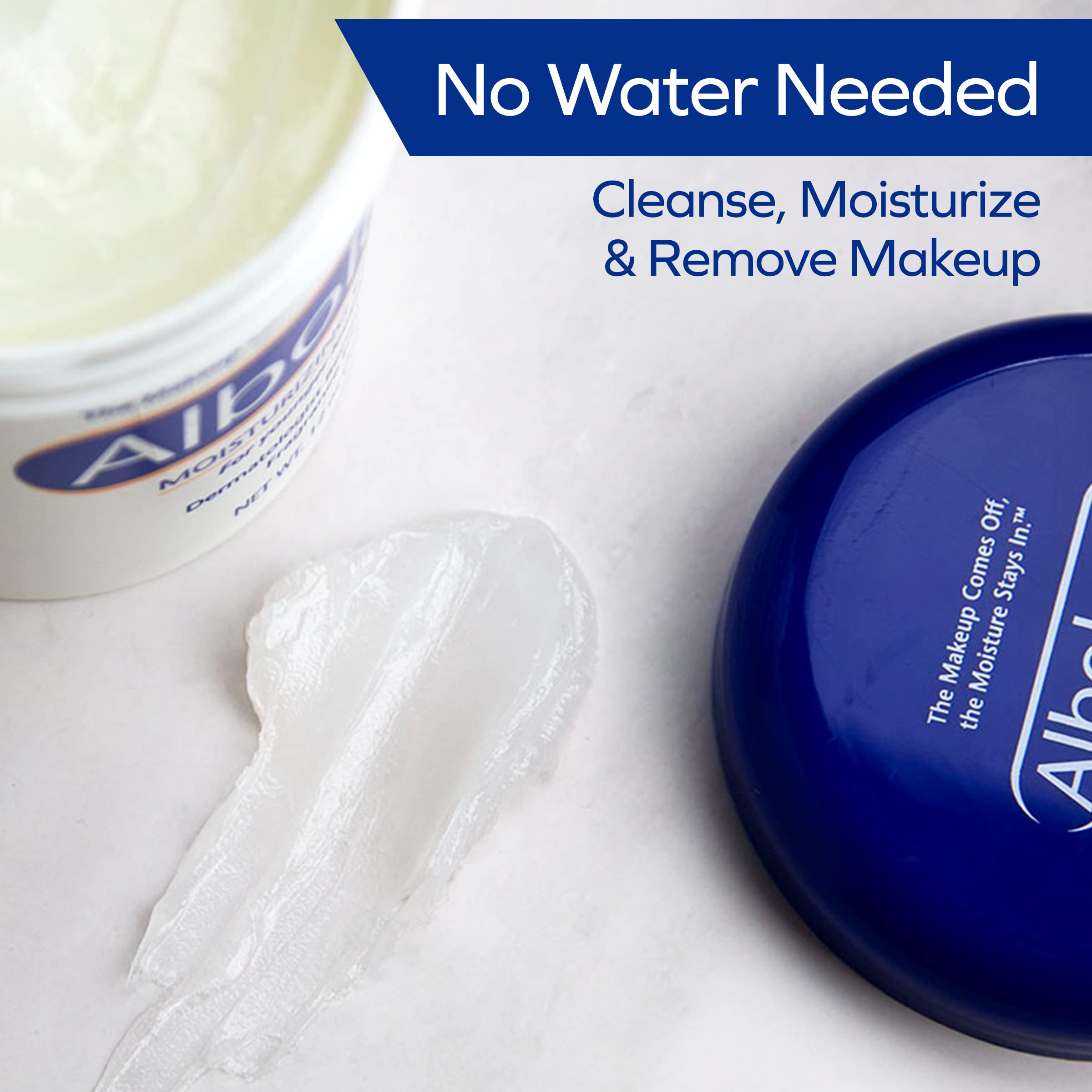 Albolene Face Moisturizer and Makeup Remover, Facial Cleanser and Cleansing Balm, Fragrance Free Cream, 6 oz