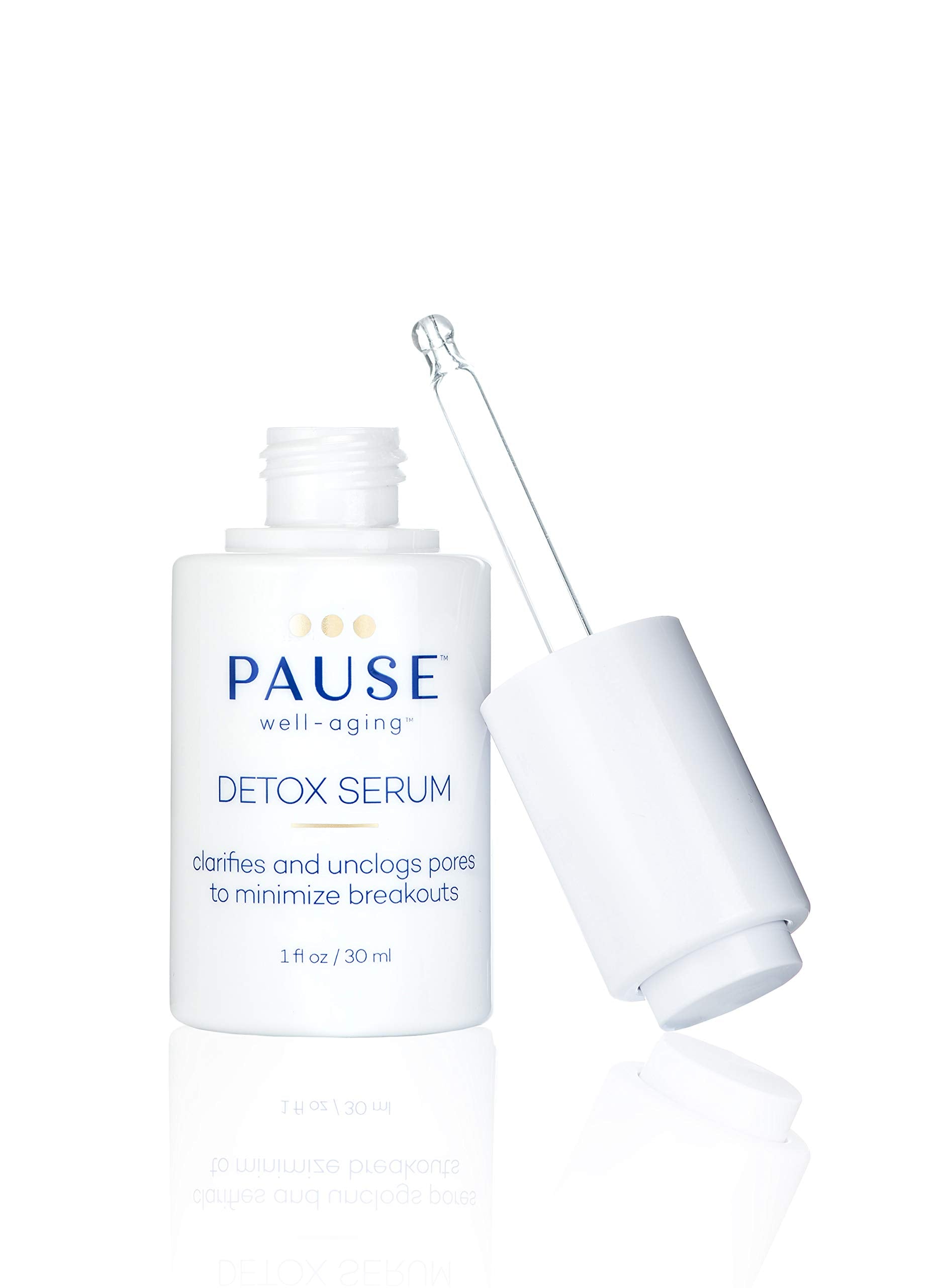 Pause Well Aging Detox Serum - Skin Care For Menopausal Women - Clarifies and Unclogs Pores - Skin Firming Serum That Lifts and