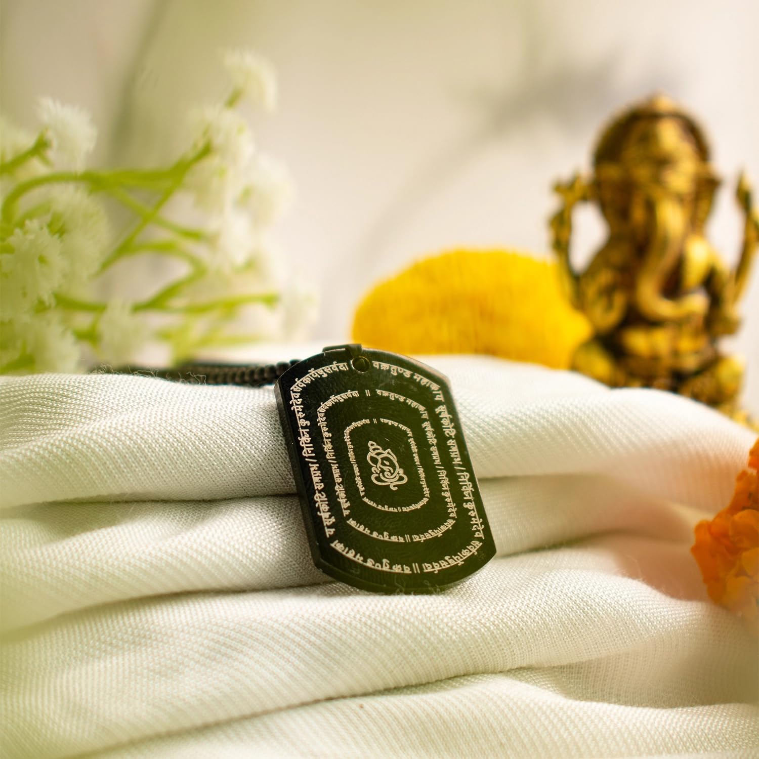 Astrotalk Ganesh Kavach Pendant | Vakratunda Mahakaya Shlok Inscribed | Removes Obstacles & Enhances Wisdom | Unique Gift Item for Men & Women