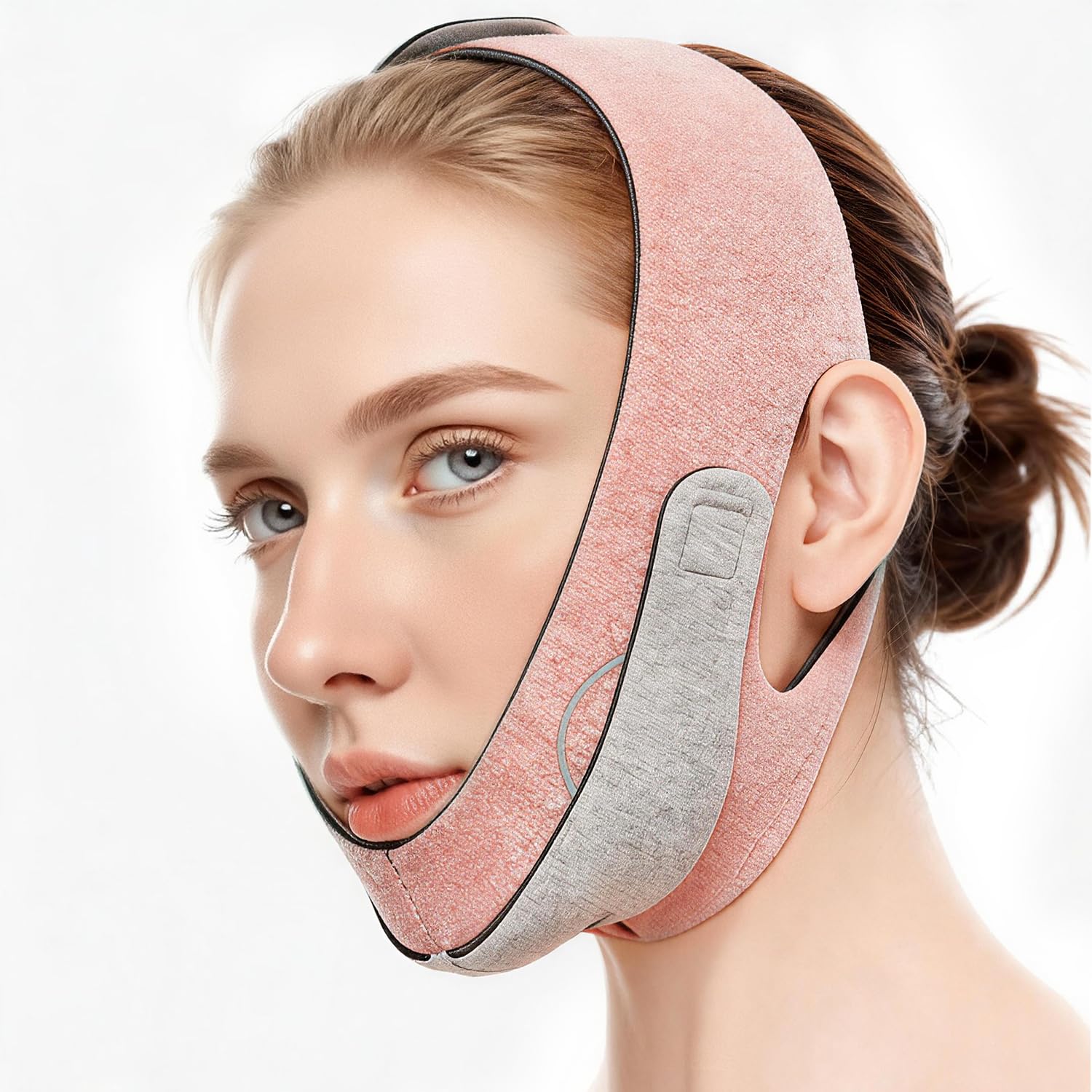 Graphene V Line Lifting Mask, SkinFriendly & Breathable Double Chin Reducer, Adjustable Chin Strap for Sleeping with Highly Ela