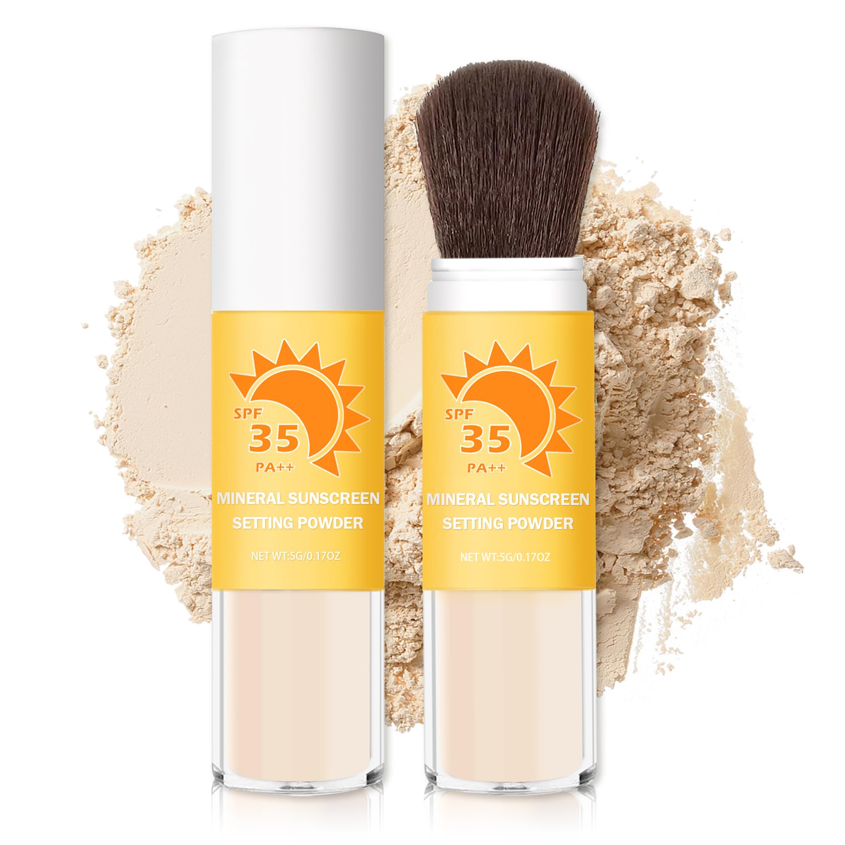 ROSAWEE Mineral Sunscreen Setting Powder for Face & Scalp, Translucent