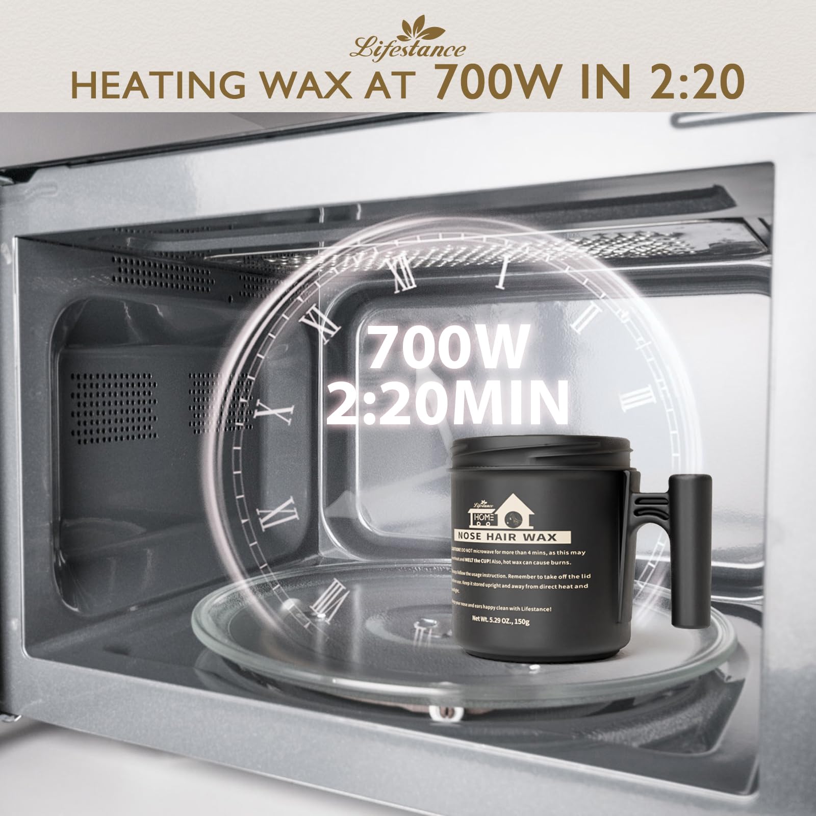 Lifestance Nose Wax Kit Men | 150G Wax | Large Capacity Nose Hair Wax Kit With 40 Applicators, 25-30 Uses | Nose Wax Kit For Wom