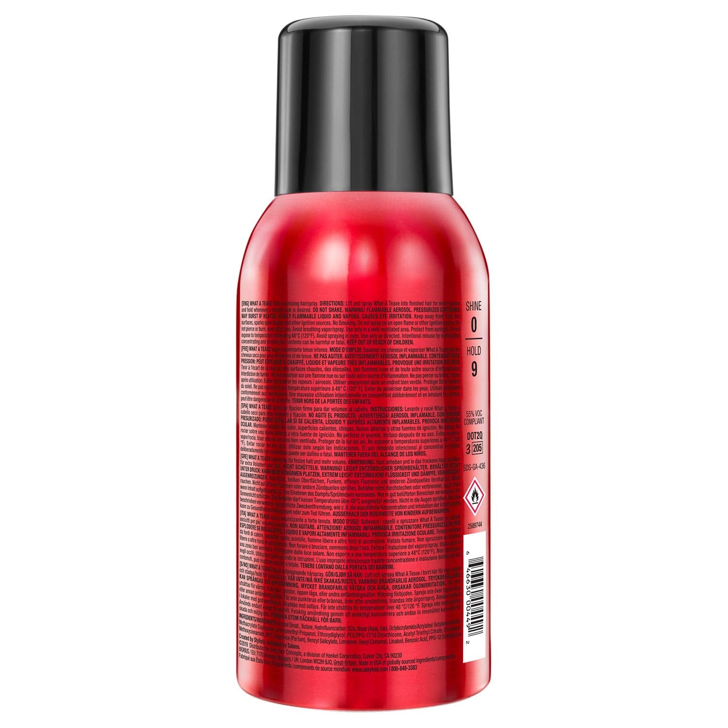 SexyHair Big What A Tease Backcomb in a Bottle Firm Volumizing Hairspray| Up to 72 Hour Humidity Resistance | All Hair Types, 4.