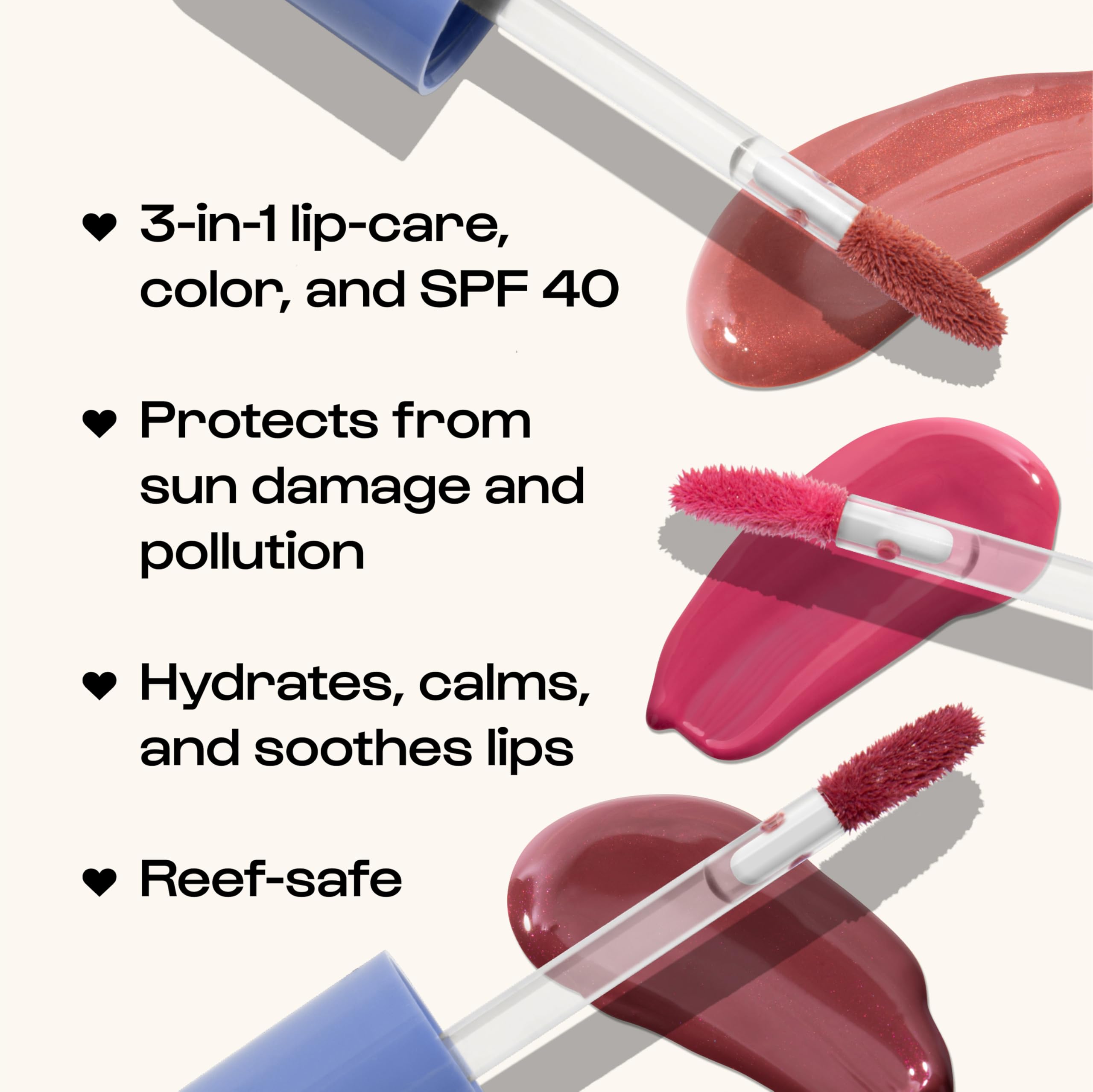 ALLEYOOP Sun Serum Lip Oil SPF 40 - Tinted Lip Oil with SPF, Hydrating Tinted Lip-Moisturizer for Women, Lips Sunscreen for Crac