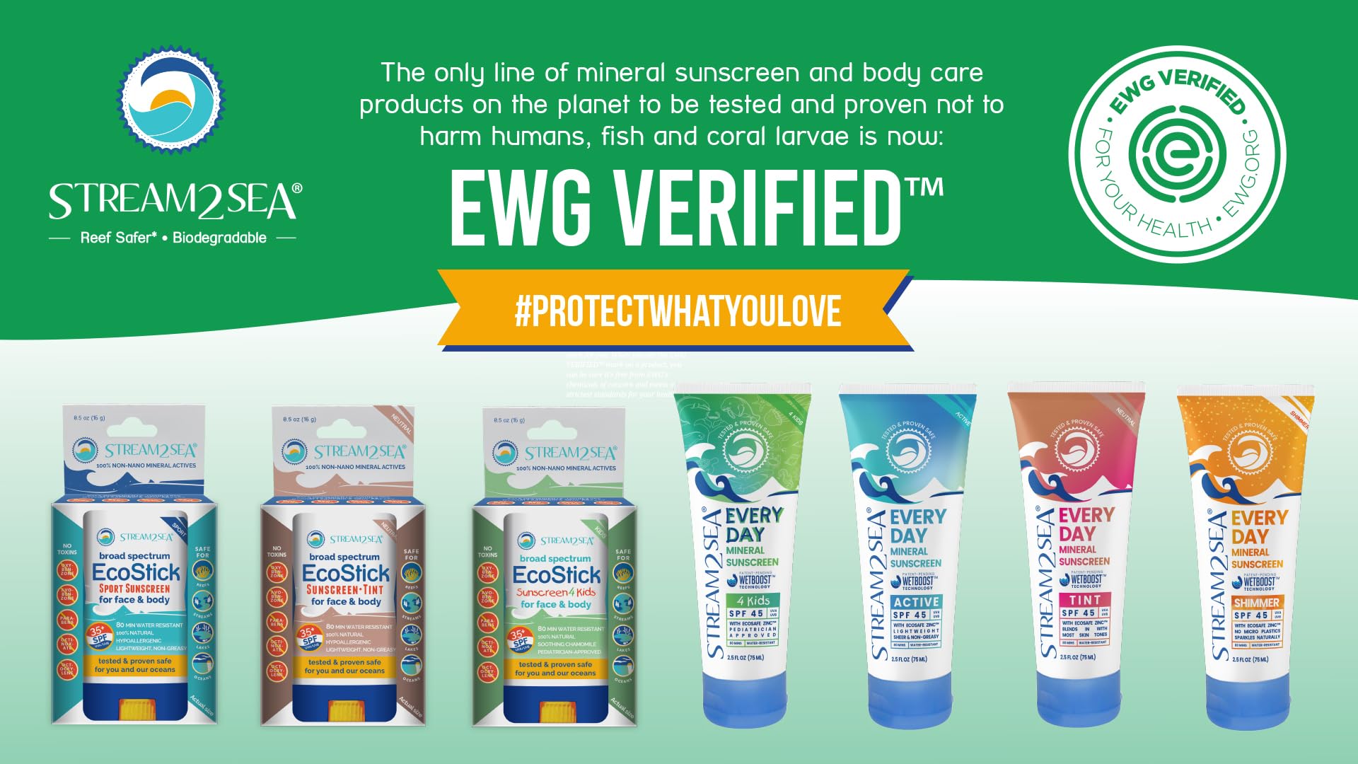 Stream2Sea Ecostick Spf 35 Mineral Sunscreen Stick, Sweat Water Resistant Sunblock, Usda Approved Biodegradable Paraben Free Ree