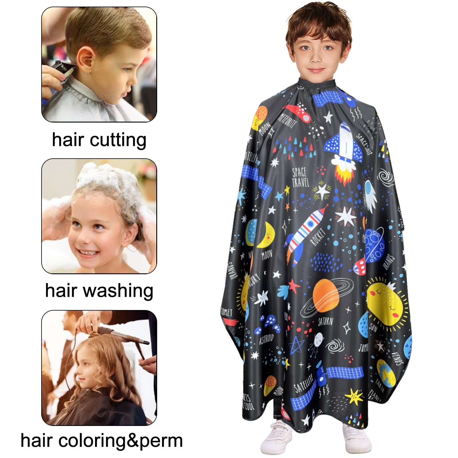 Pelocapa Barber Capes For Kids Hair Cutting Cape Salon Hairdressing Cape For Boys Girls Waterproof & Light Weight & Machine Wash