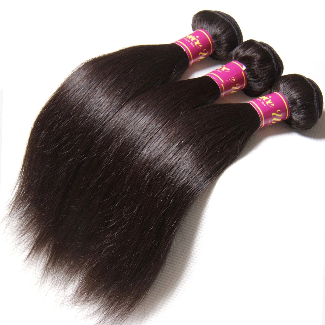 Unice 10A Straight Human Hair Weave 4 Bundles 30 30 30 30Inch, Malaysian Virgin Unprocessed Human Hair Wefts Hair Extensions Nat