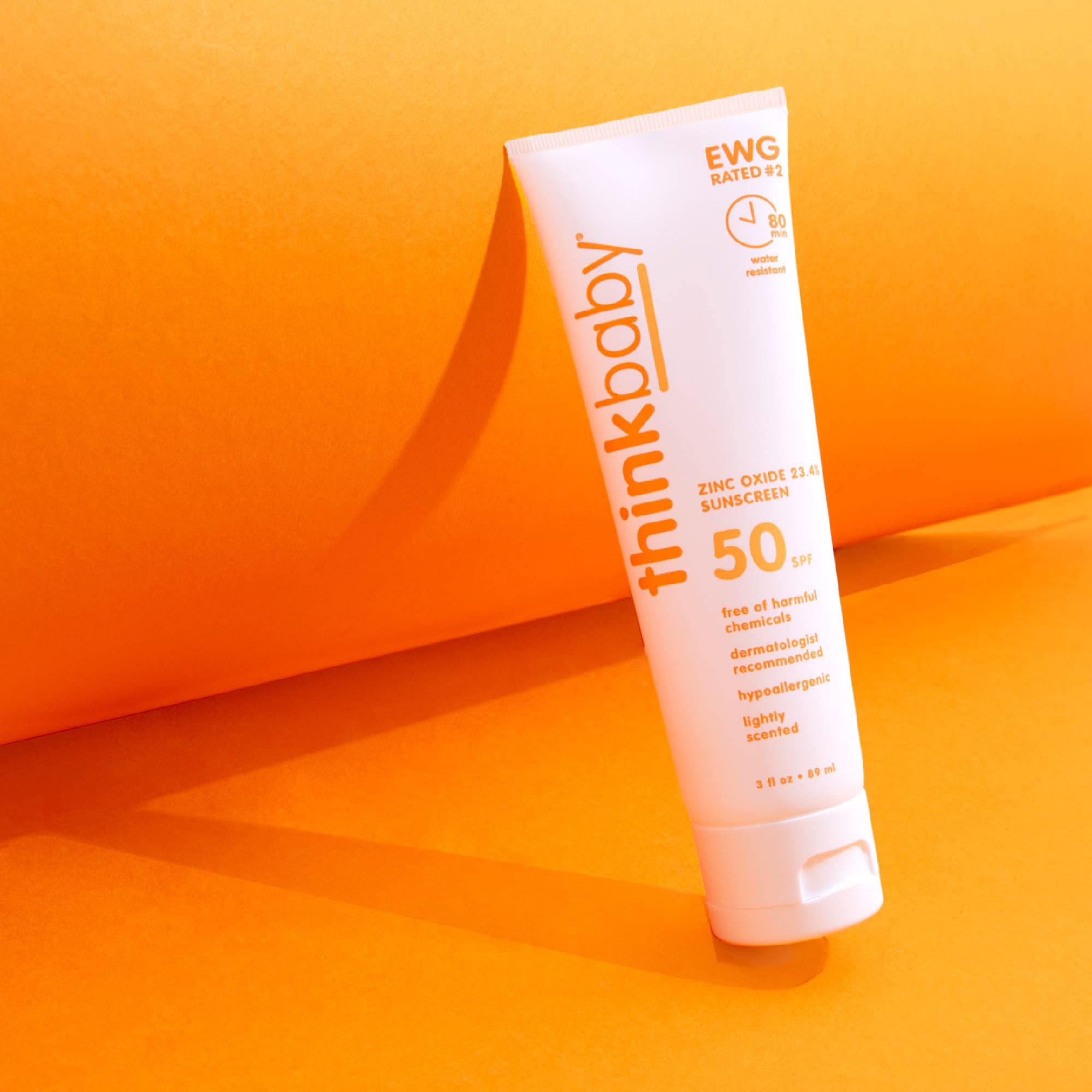 Thinkbaby Spf 50+ Baby Mineral Sunscreen - Safe, Natural Sunblock For Babies - Water Resistant Sun Cream - Broad Spectrum Uva/Uv