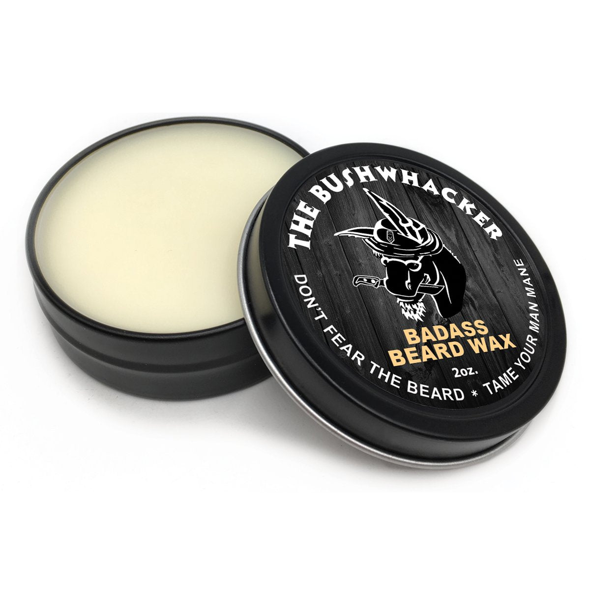 Badass Beard Care Beard Wax For Men - The Bushwhacker Scent, 2 Oz - Softens Beard Hair, Leaves Your Beard Looking And Feeling Mo