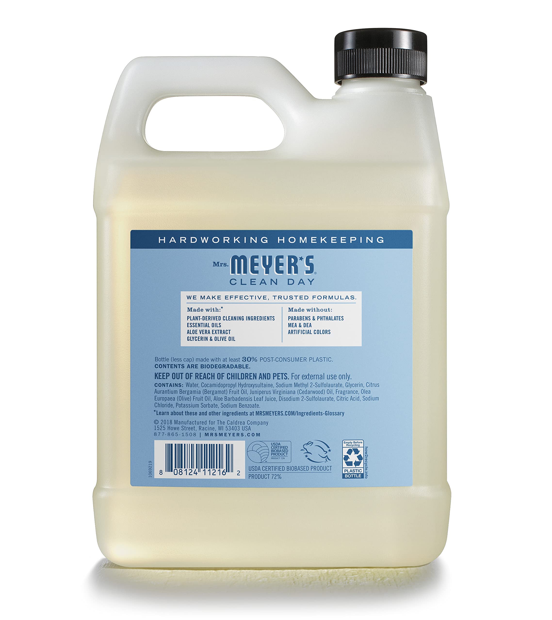 Mrs. Meyer 'S Clean Day Liquid Hand Soap Refill Scent, Rainwater (Pack Of 2)