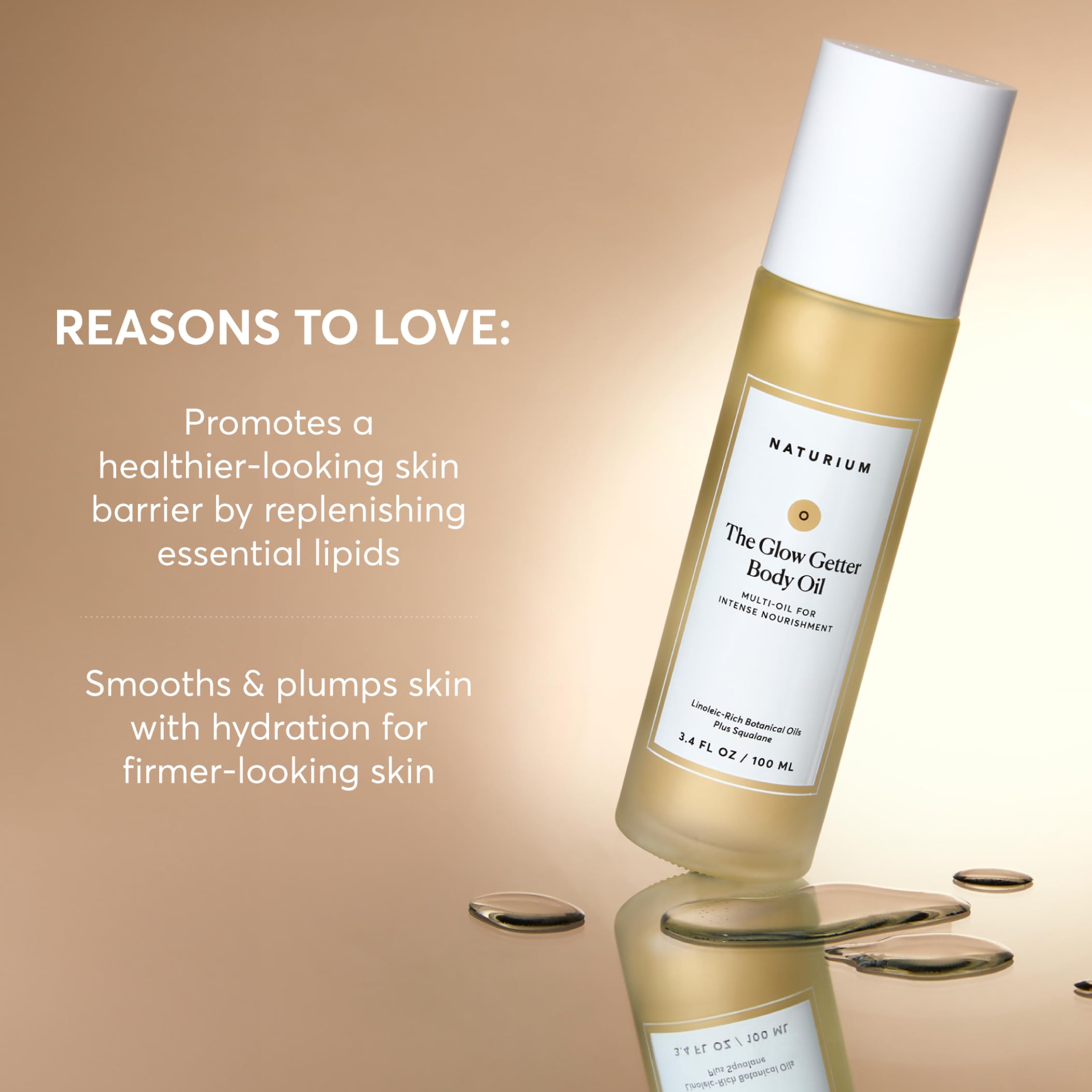 Naturium The Glow Getter Body Oil, Multi-Oil For Intense Nourishment, Hydrating & Moisturizing Formula, Vegan & Cruelty-Free, 3.