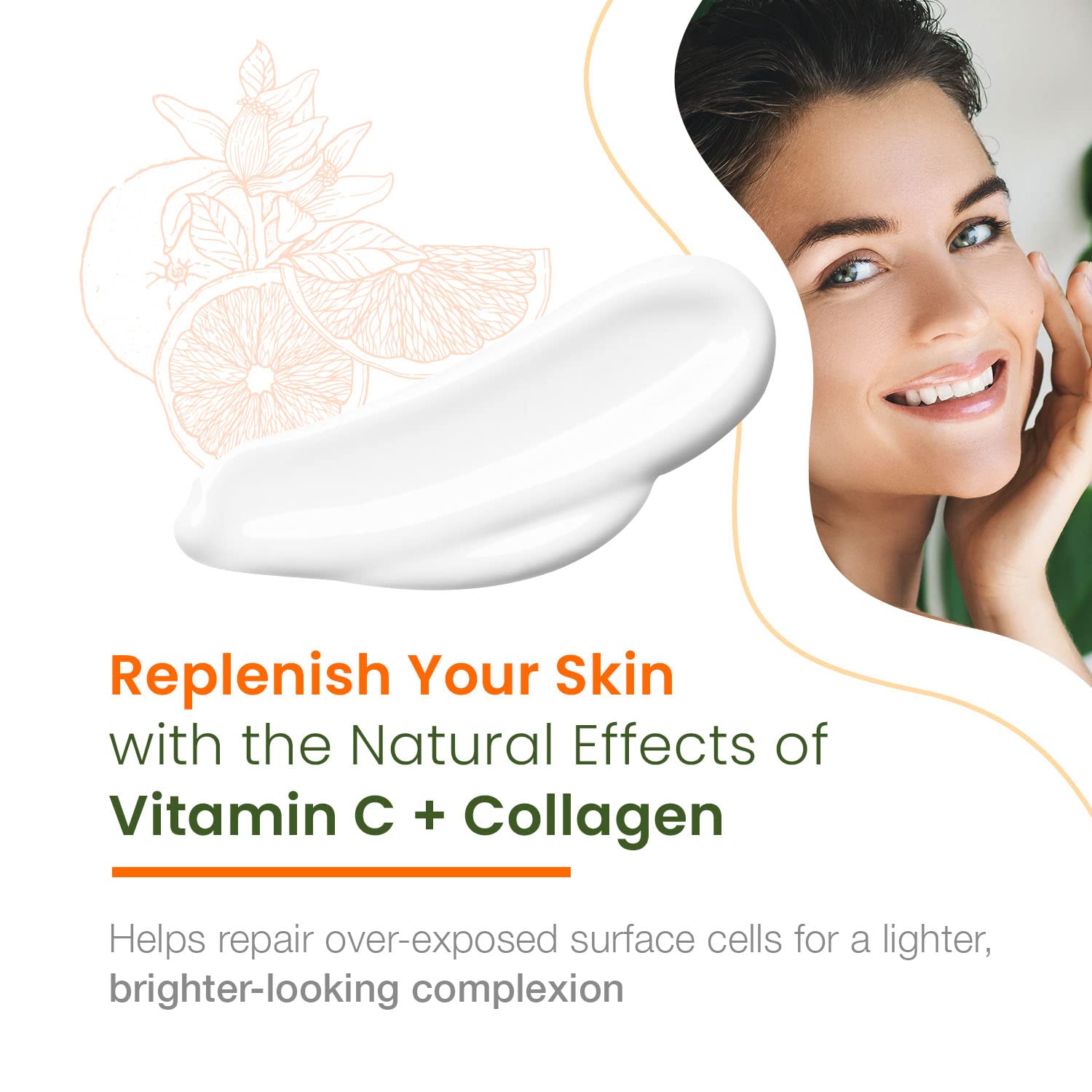 Natural Chemist Vitamin C & Collagen Daily Moisturizer - Firming, Brightening, 1.69 fl. oz, Dermatologist Tested, Cruelty-Free