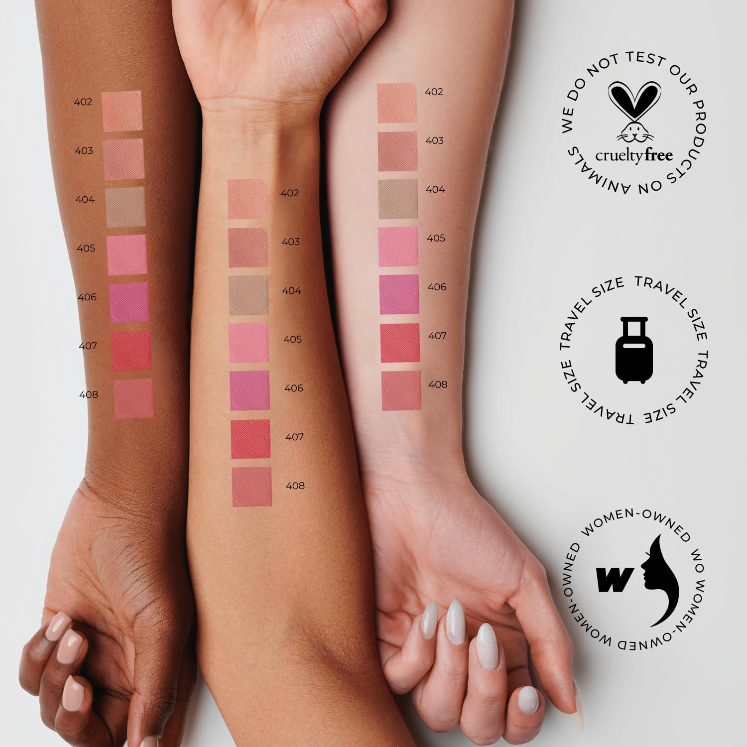Lamel Blush Cheek Apricot Color Mini - Blendable Natural Blush Powder - Enhances & Defines Shapes & Features - Shading & Contour
