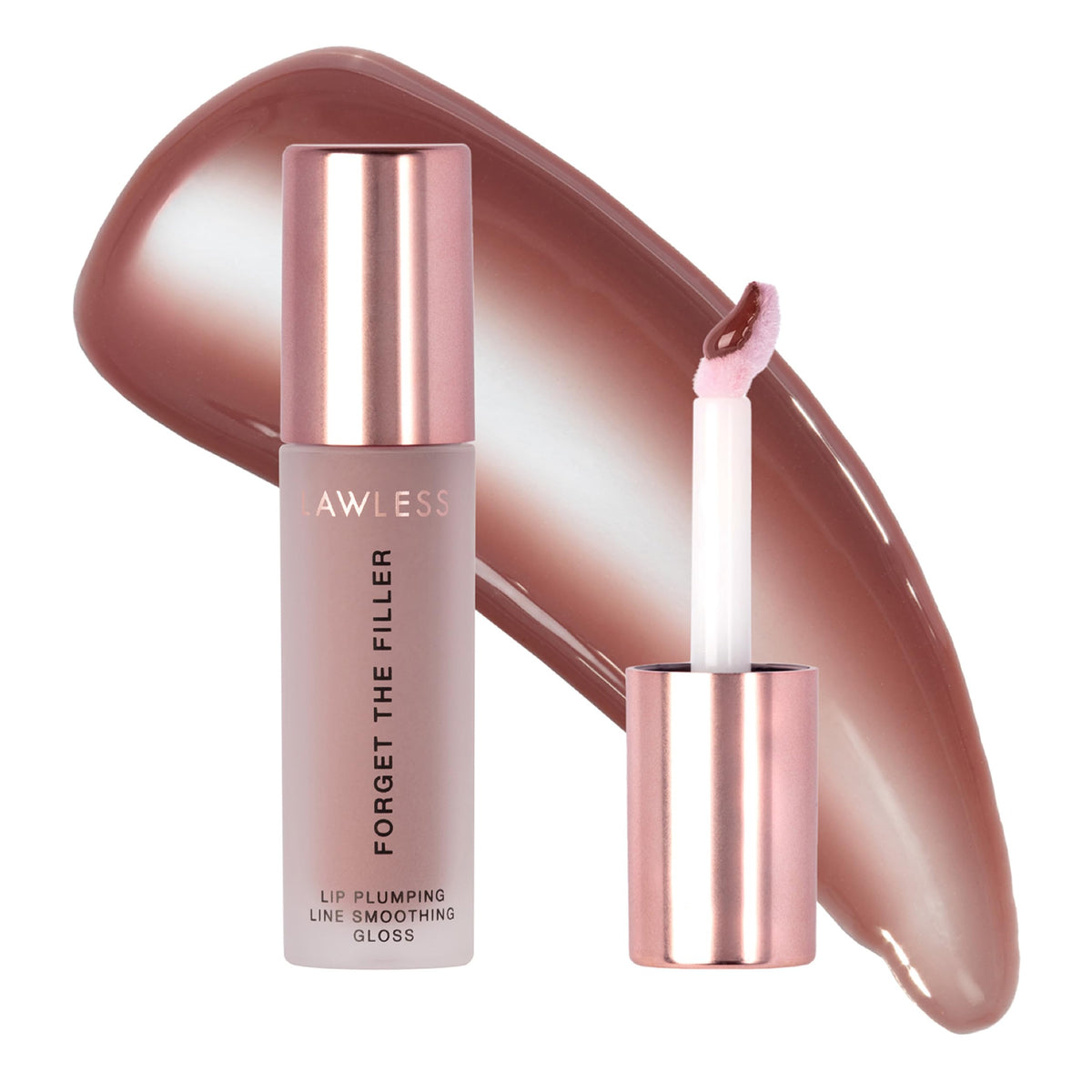 LAWLESS Forget the Filler Lip Plumping Line Smoothing Gloss - George - Premium Volumizing Lip Gloss with Natural Ingredients Des