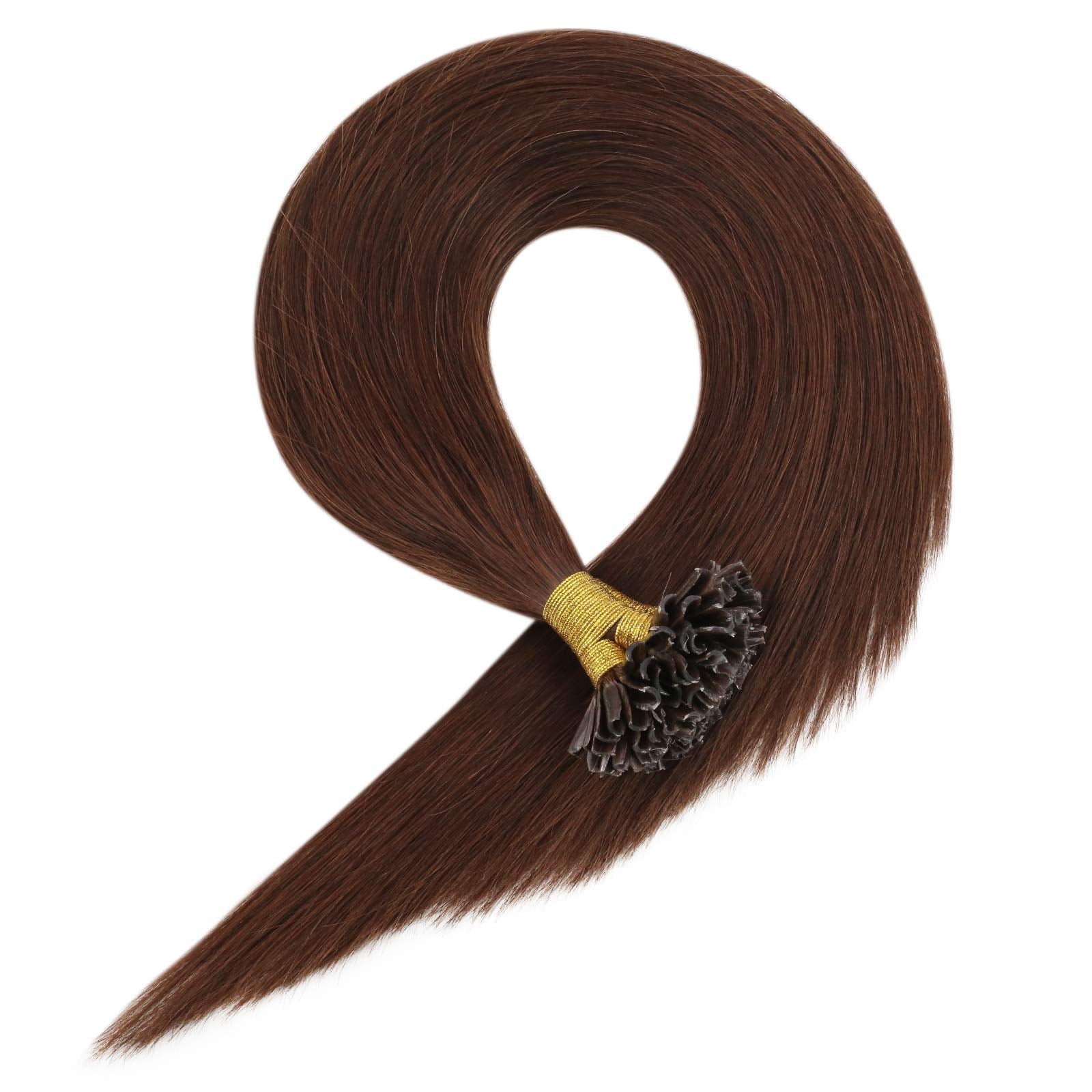 [Short]Sunny Utip Hair Extensions Human Hair Auburn U Tip Hair Extensions Human Hair Dark Auburn Fusion Hair Extensions Human Ha