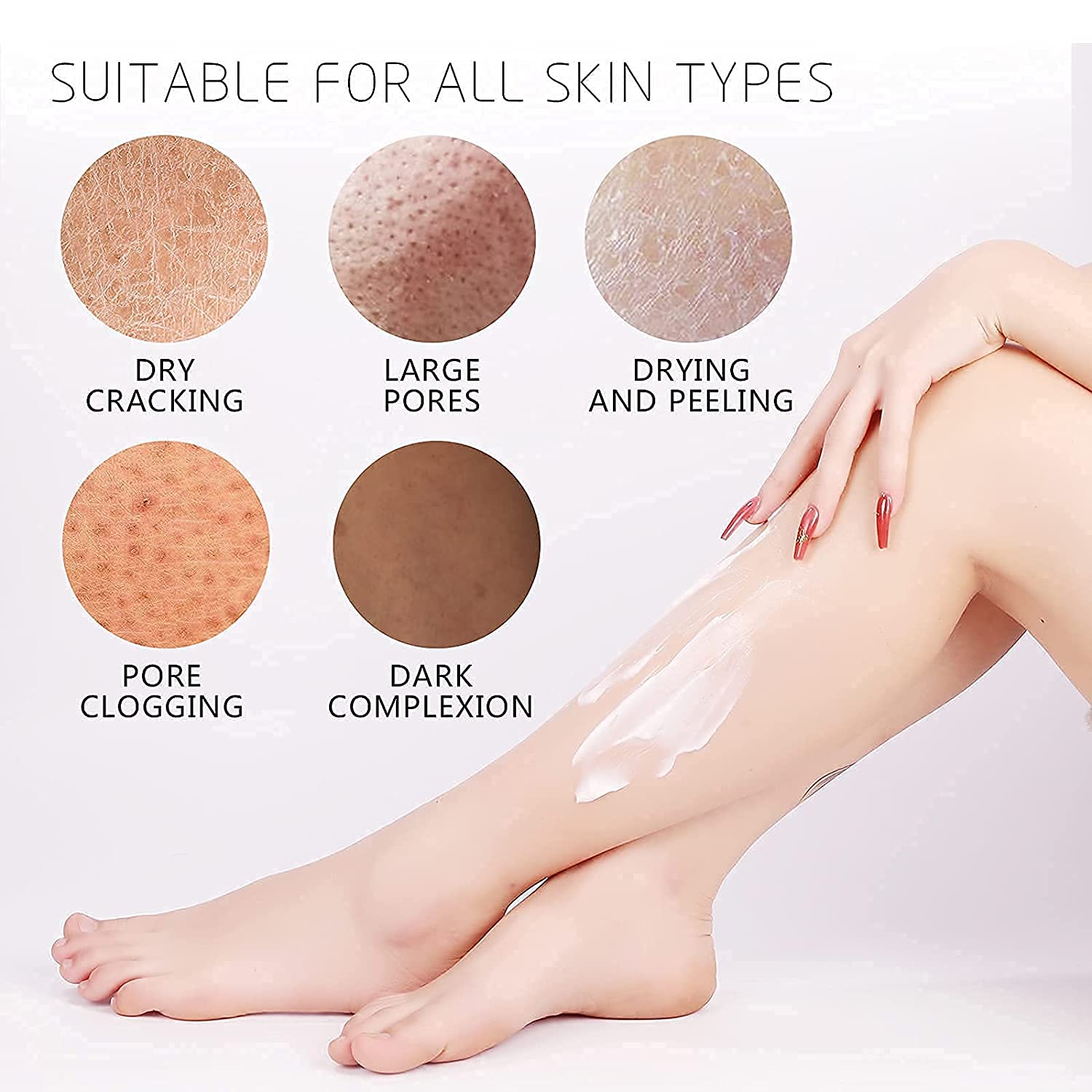 Foot Soak, Pedicure Spa Foot Bath Soak With Foot Soak Salt Scrub Lotion 4 In 1 Spa Pedicure Soak Set For Dry Cracked Feet, Moist