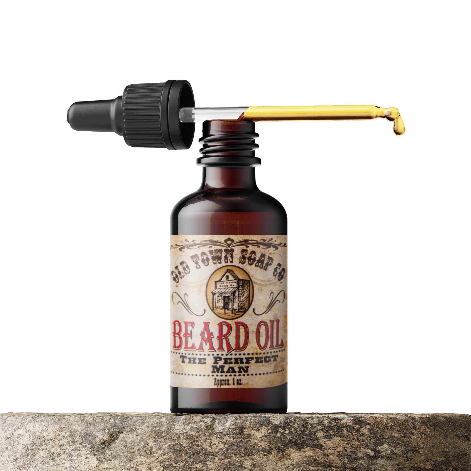 Old Town Soap Co. The Perfect Man Beard Oil  Natural Moisture and Soften Your Beard Promoting Fuller Growth While Taming Frizz 