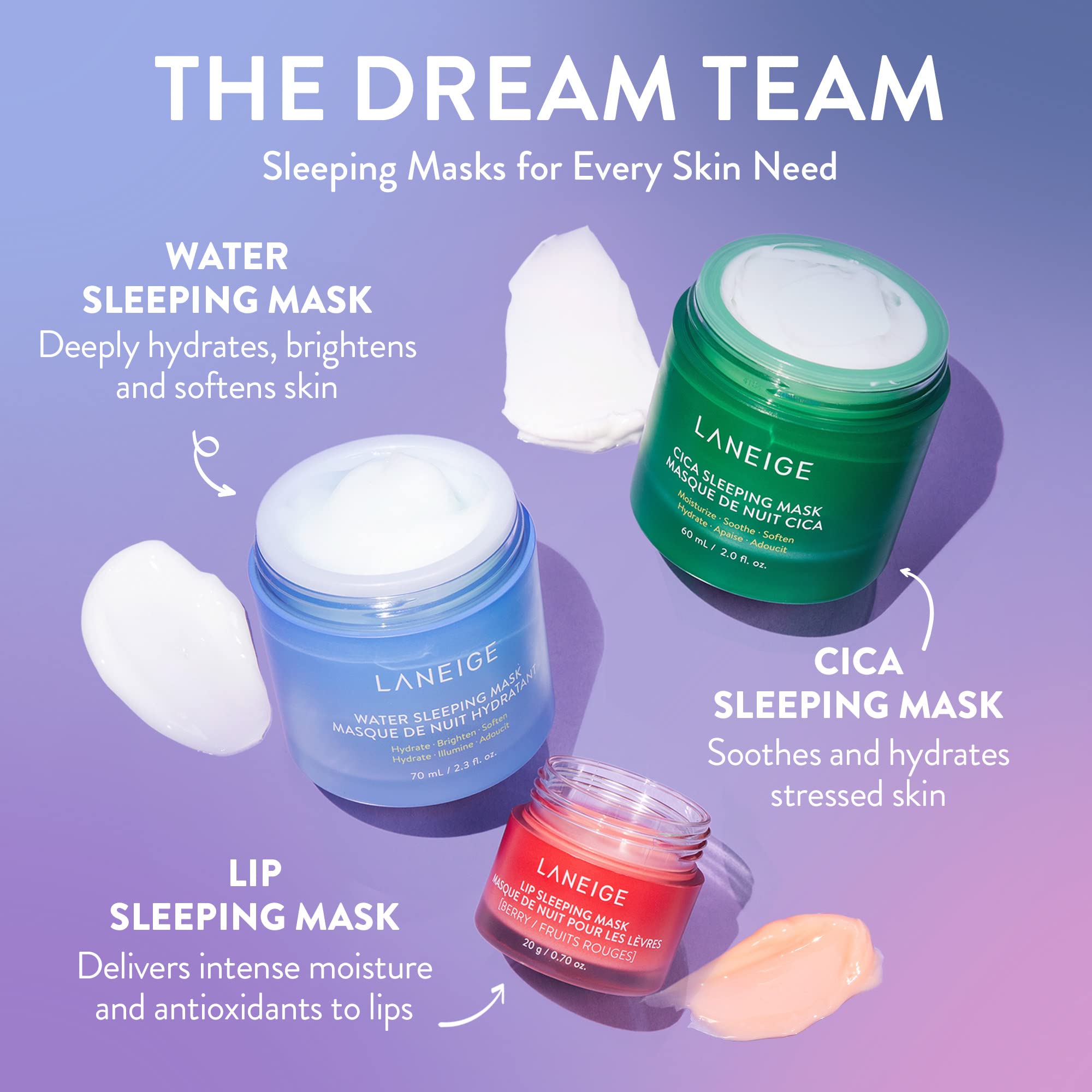 Laneige Hypoallergenic Cica Sleeping Mask: Hydrate, Nourish, And Soothe Stressed Skin, 2.0 Fl. Oz.(Packing May Vary)