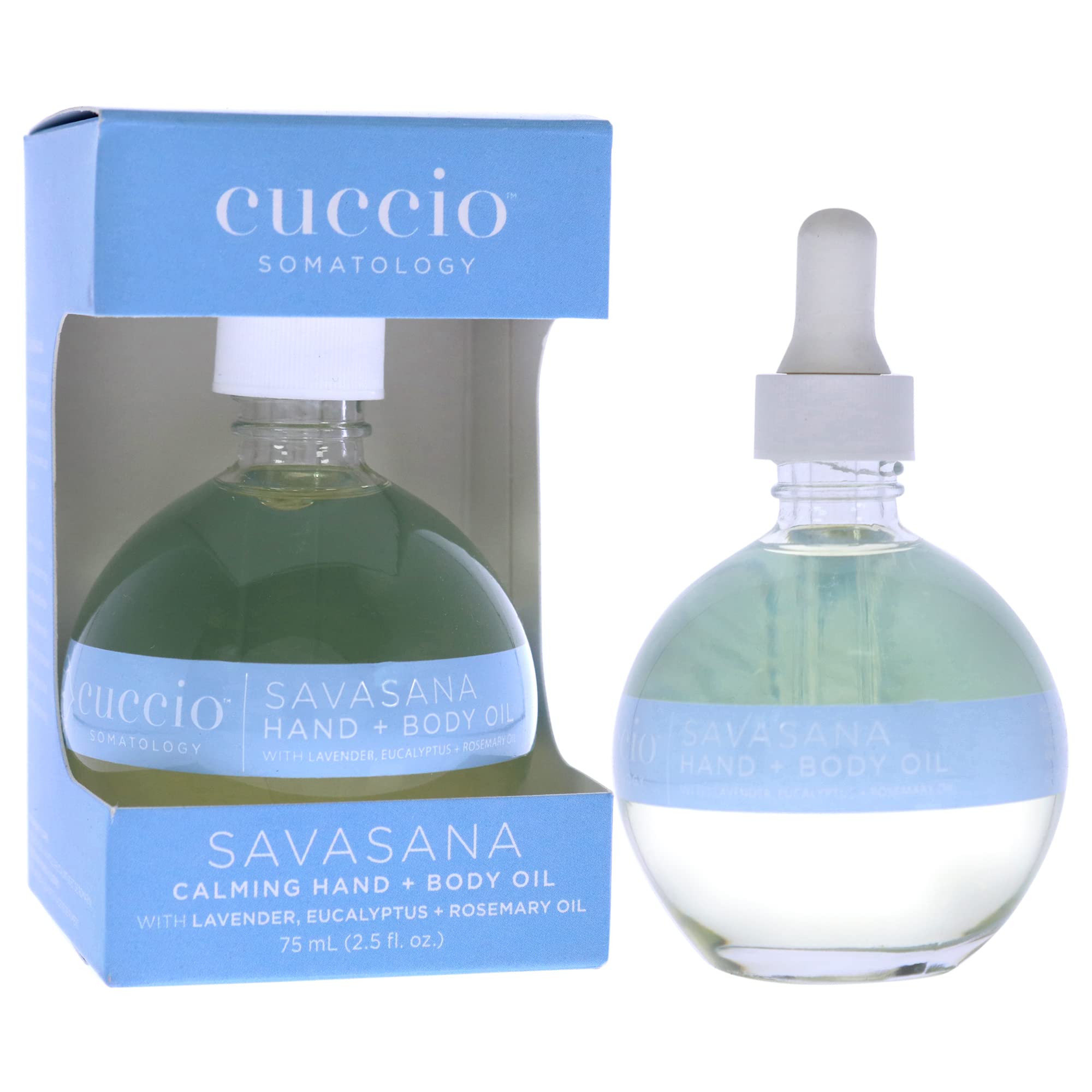 cuccio SOMATOLOGY Savasana Calming Hand and Body Oil - Intensely Moisturizing And Hydrating Blend - Made With Lavender, Eucalypt