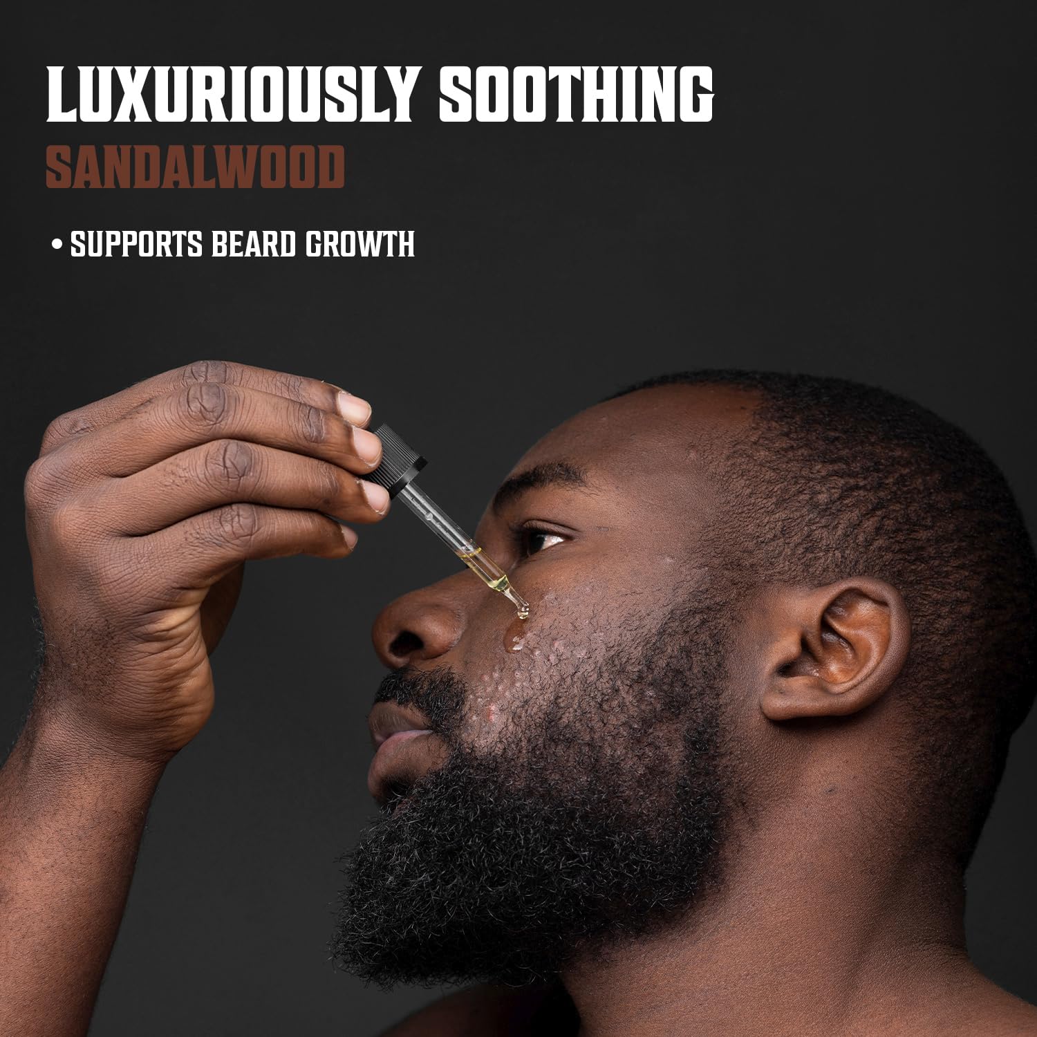 Viking Revolution Sandalwood Beard Oil for Men - Natural Mens Beard Oil with Argan Oil and Jojoba Oil - Beard Softener, Strength
