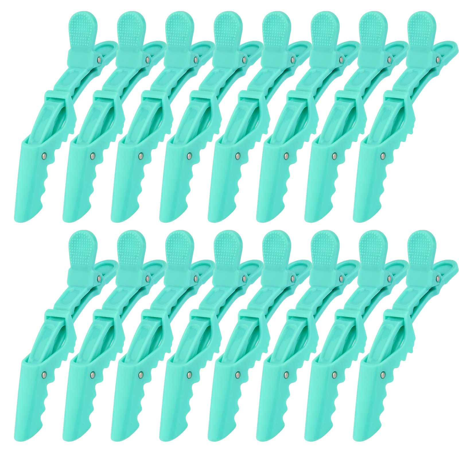 Ondder 14 Pcs Lake Blue Alligator Hair Clips for Styling Sectioning Larger Salon Pro Hair Clips for Barber Hair Clips for Colori