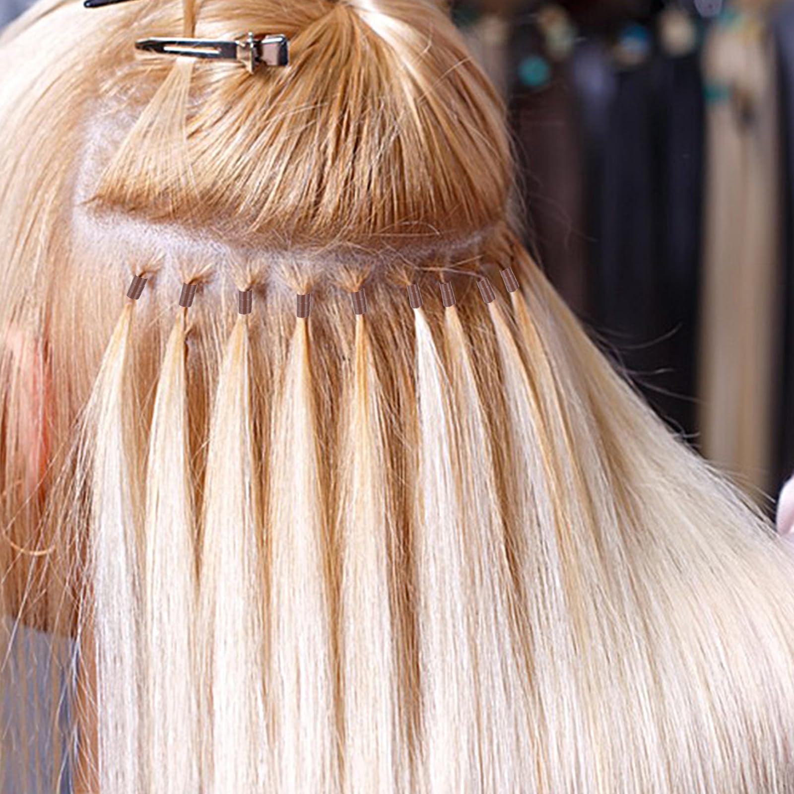 200Pcs Hair Extentions Beads 4Mm Silicone Lined Micro Beads With Pulling Hook Needle, Bead Device Tool Kits For Hair Extensions(