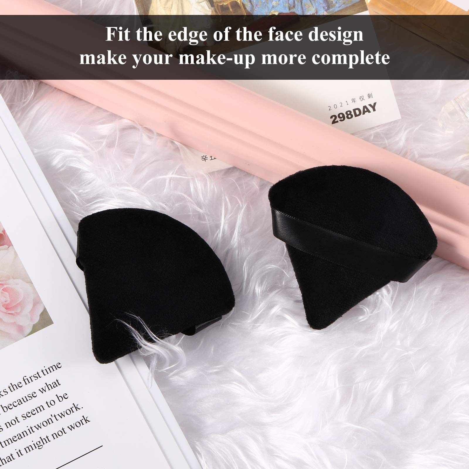 12 Pieces Triangle Powder Puff Face Cosmetic For Loose Powder Soft Body Washable Reusable Foundation Sponge Mineral Wet Dry Make