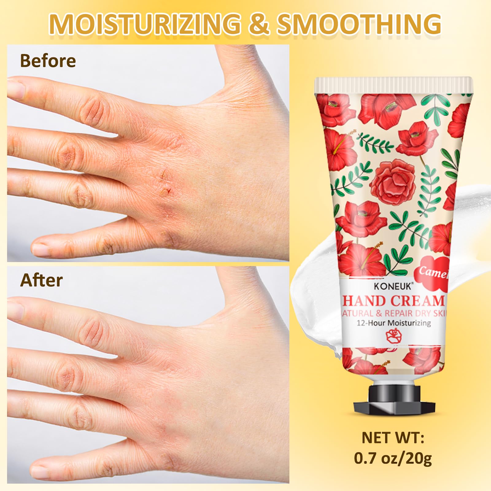 Koneuk 64 Pack Moisturizing Hand Cream Set For Women, Bulk Hand Lotion Travel Size For Dry Cracked Hands, Mini Hand Cream For Mo