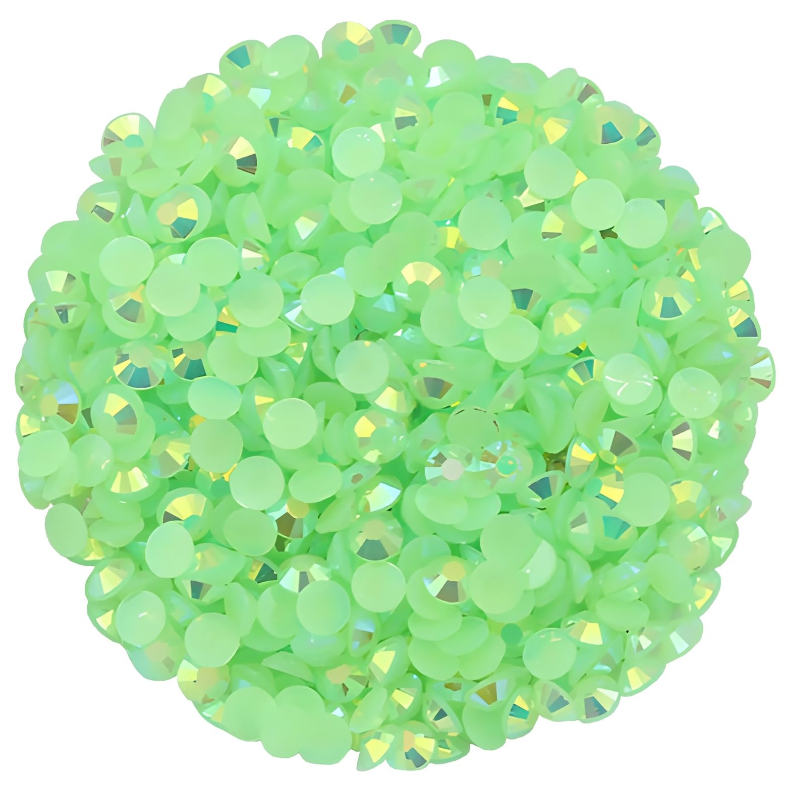 720 Pcs SS30 6mm Flatback Rhinestones for Nails Art Crafts Glitter Round Shine Gems AB Crystals DIY Clothes Shoes (Green AB)