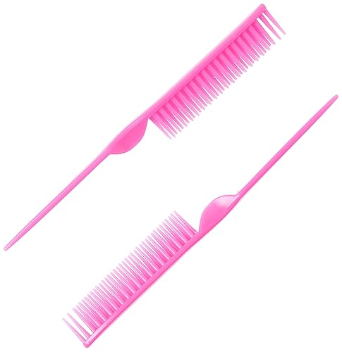 CocoBlack Naturals 3 Row Styling Comb For Detangling, Defining And Separating Curls (Pink)