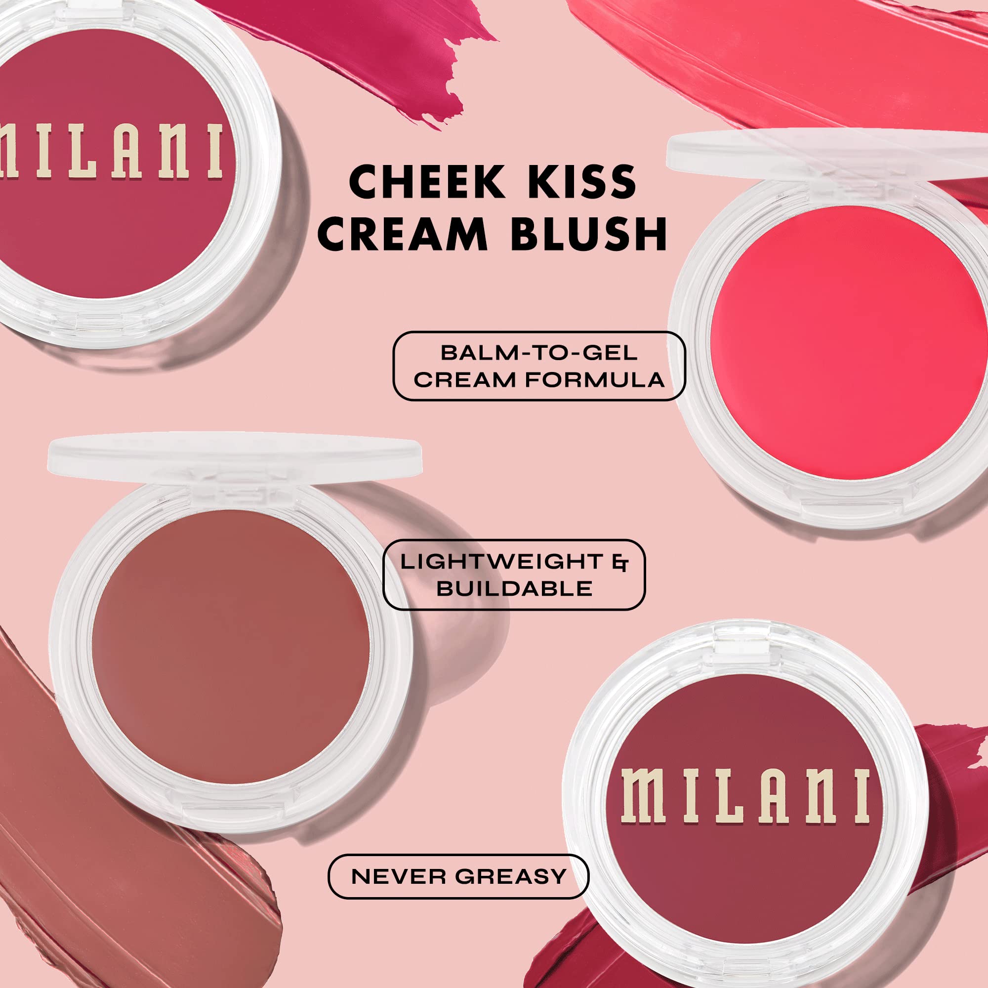 Milani Cheek Kiss Cream Blush- Cream To Gel Blush For Cheek And Lip Tint