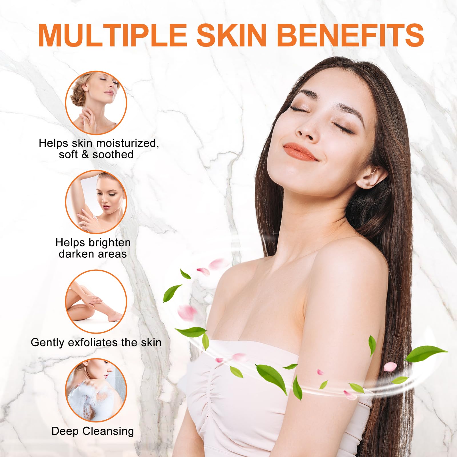 Chialing Persimmon Scented Body Soap for Odor Control, 16.9 Fl Oz, with Centella Asiatica Extract for Men & Women