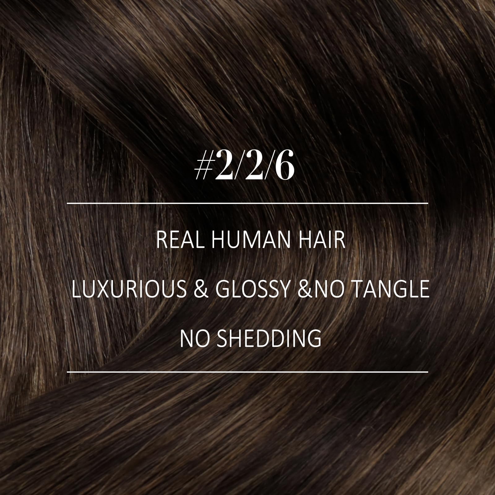 YoungSee Weft Hair Extensions Balayage Sew in Hair Extensions Dark Brown Mix Medium Brown Highlights Brown Balayage Sew in Hair
