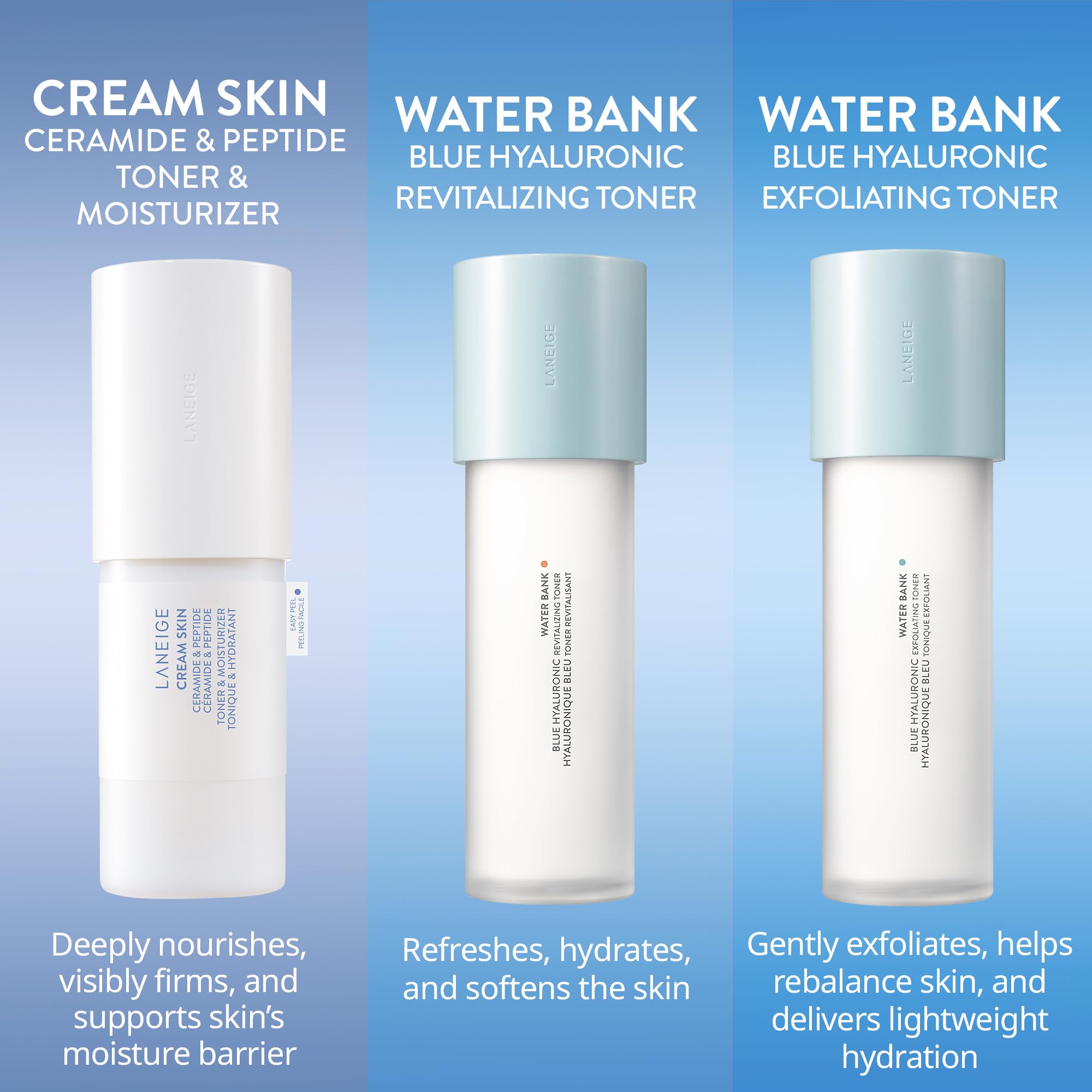 Laneige Mini Cream Skin Toner & Moisturizer: 2-In-1 Amino Acid Rich Liquid, Soothe, Hydrate, And Strengthen Skin'S Moisture Barr