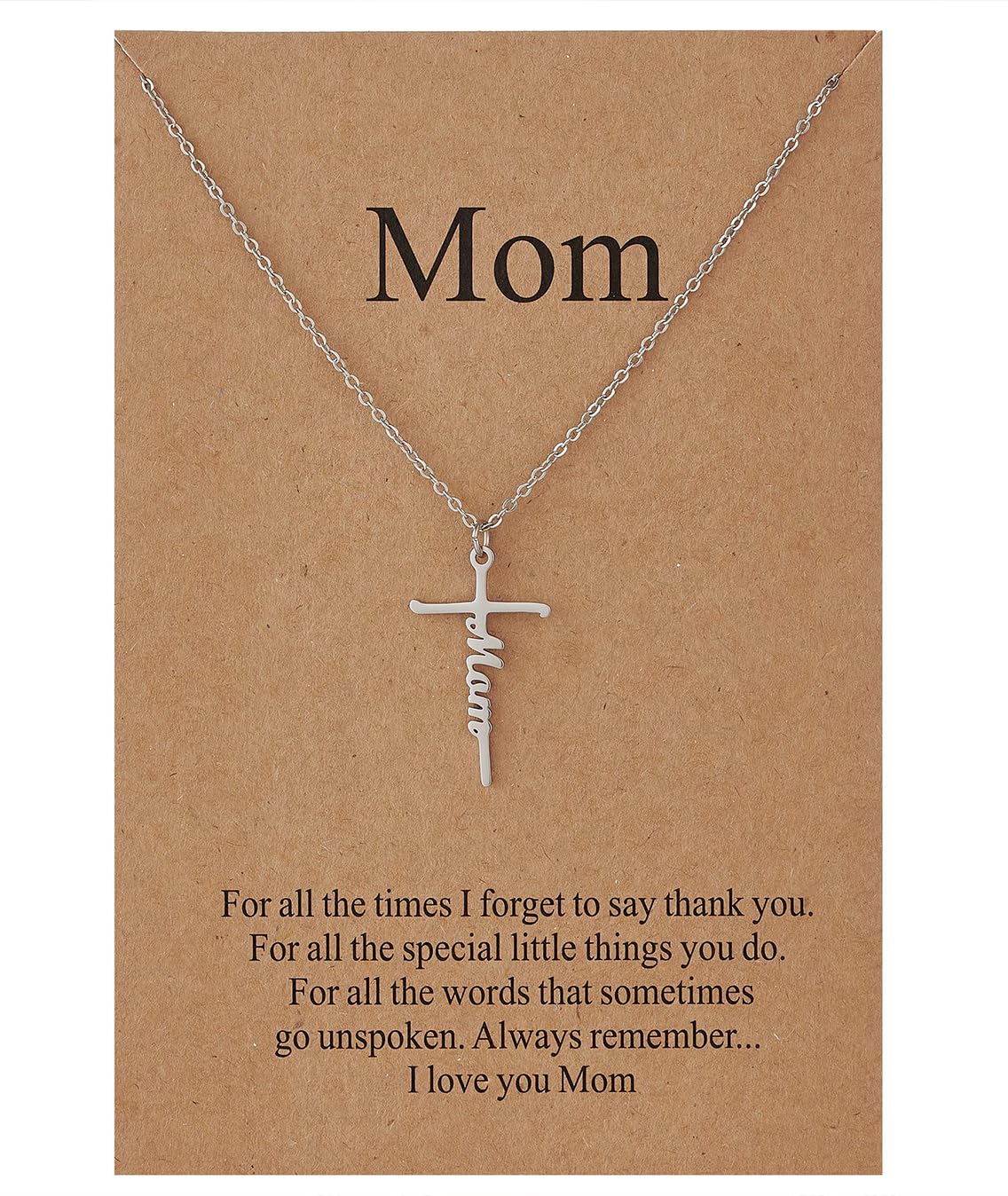 Godsdwares Mum Necklace, Gifts For Mom, Gift For Mother, Silver Heart Pendant, Great For Gift For Mom Birthday Mothers Day Gifts