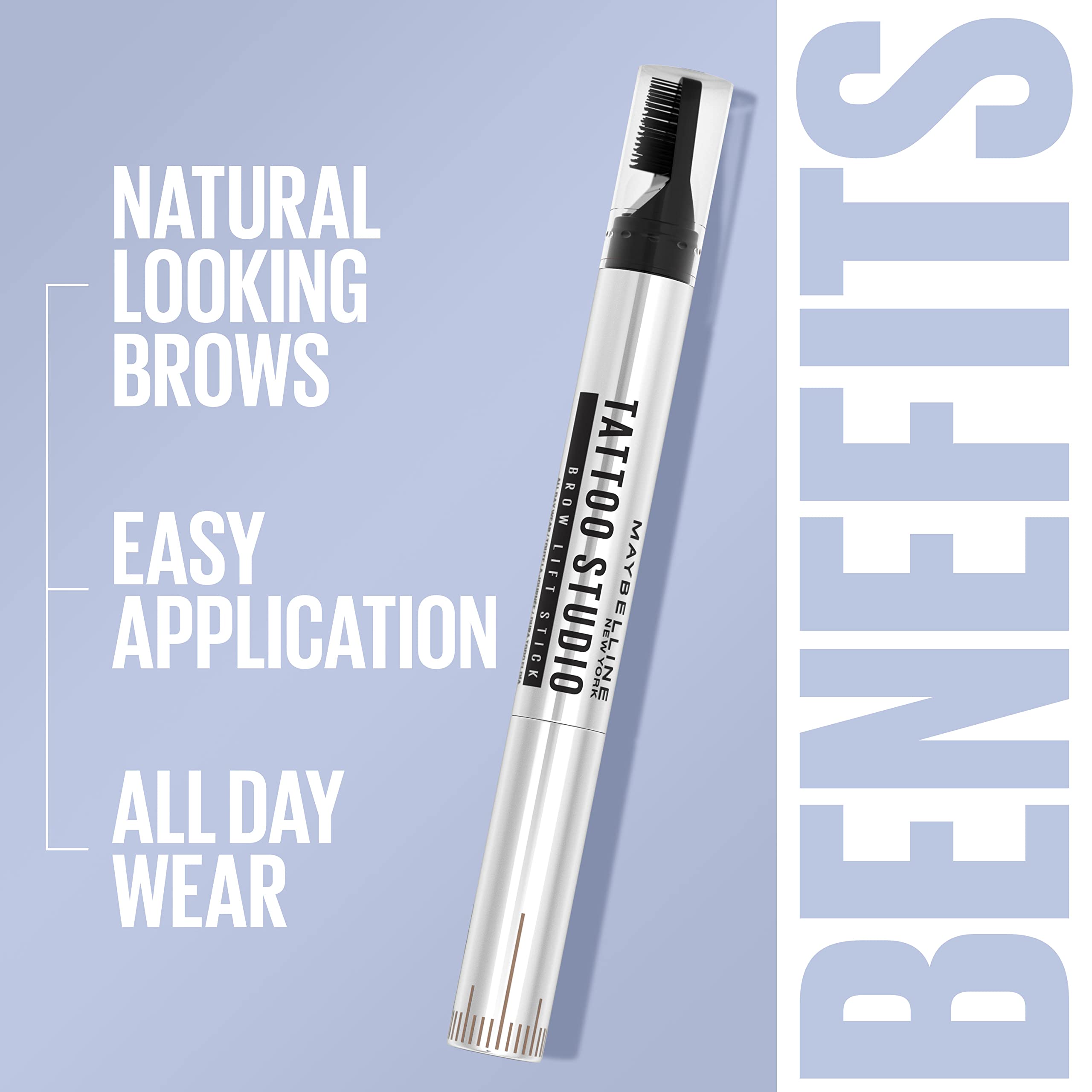 Maybelline TattooStudio Brow Lift Stick Makeup with Wax conditioning complex, clear, 1 count
