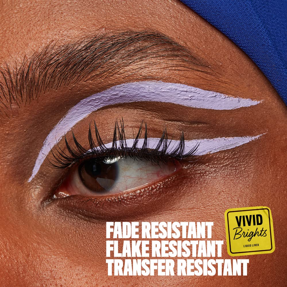 NYX PROFESSIONAL MAKEUP Vivid Brights Liquid Liner, Smear-Resistant Eyeliner with Precise Tip - Lilac Pink