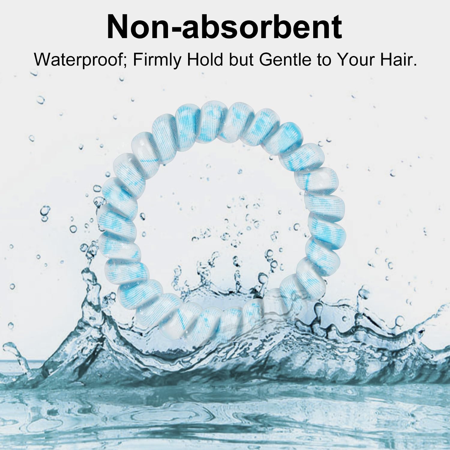 Jesslab Spiral Hair Ties For Ladies, 10-Pack Elastic Hair Ties, Cute Plastic Coil Hair Ties, No-Damage Hair Accessory For Women